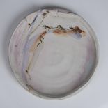 Studio Art Pottery Large Round Charger / Wall Plate