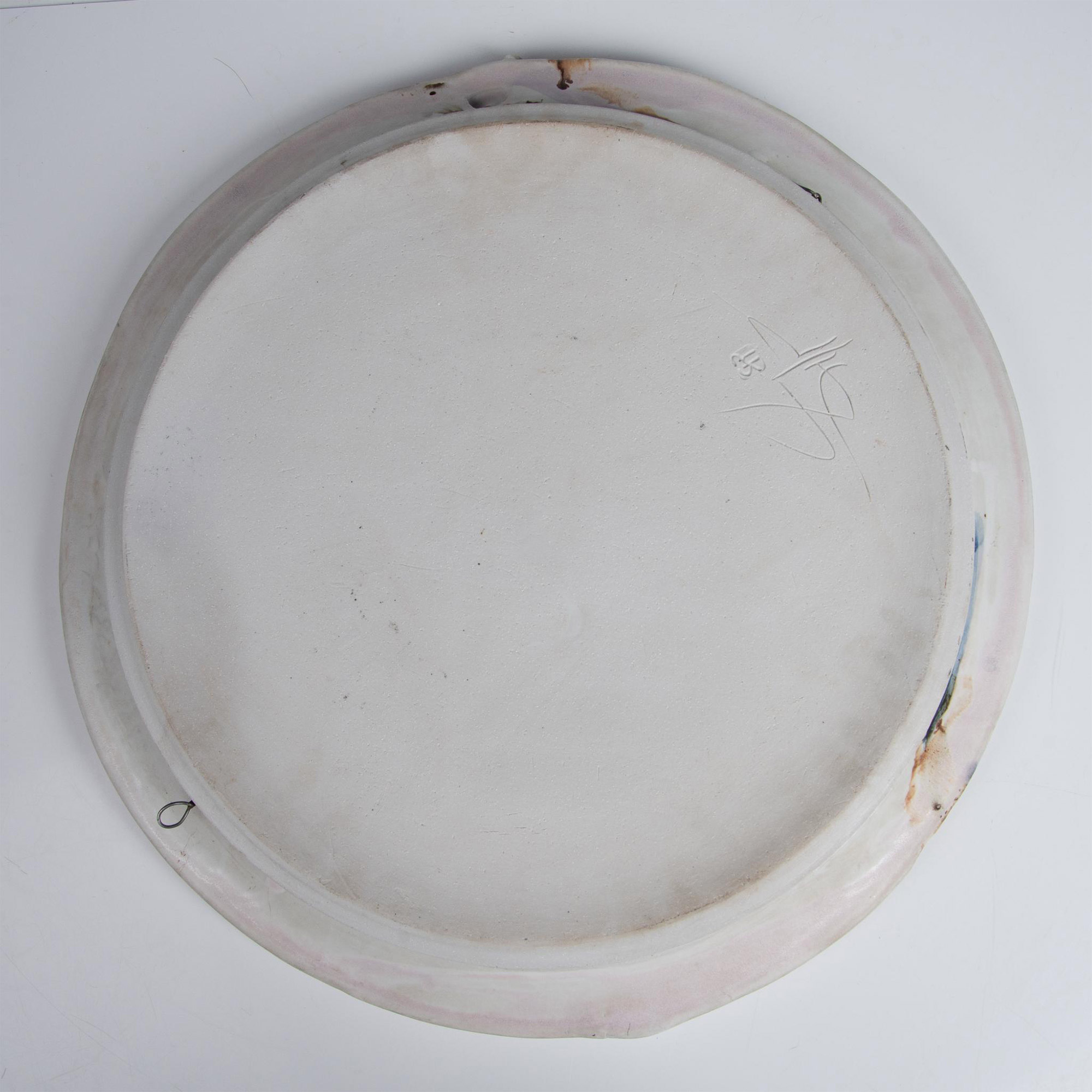 Studio Art Pottery Large Round Charger / Wall Plate - Image 3 of 6