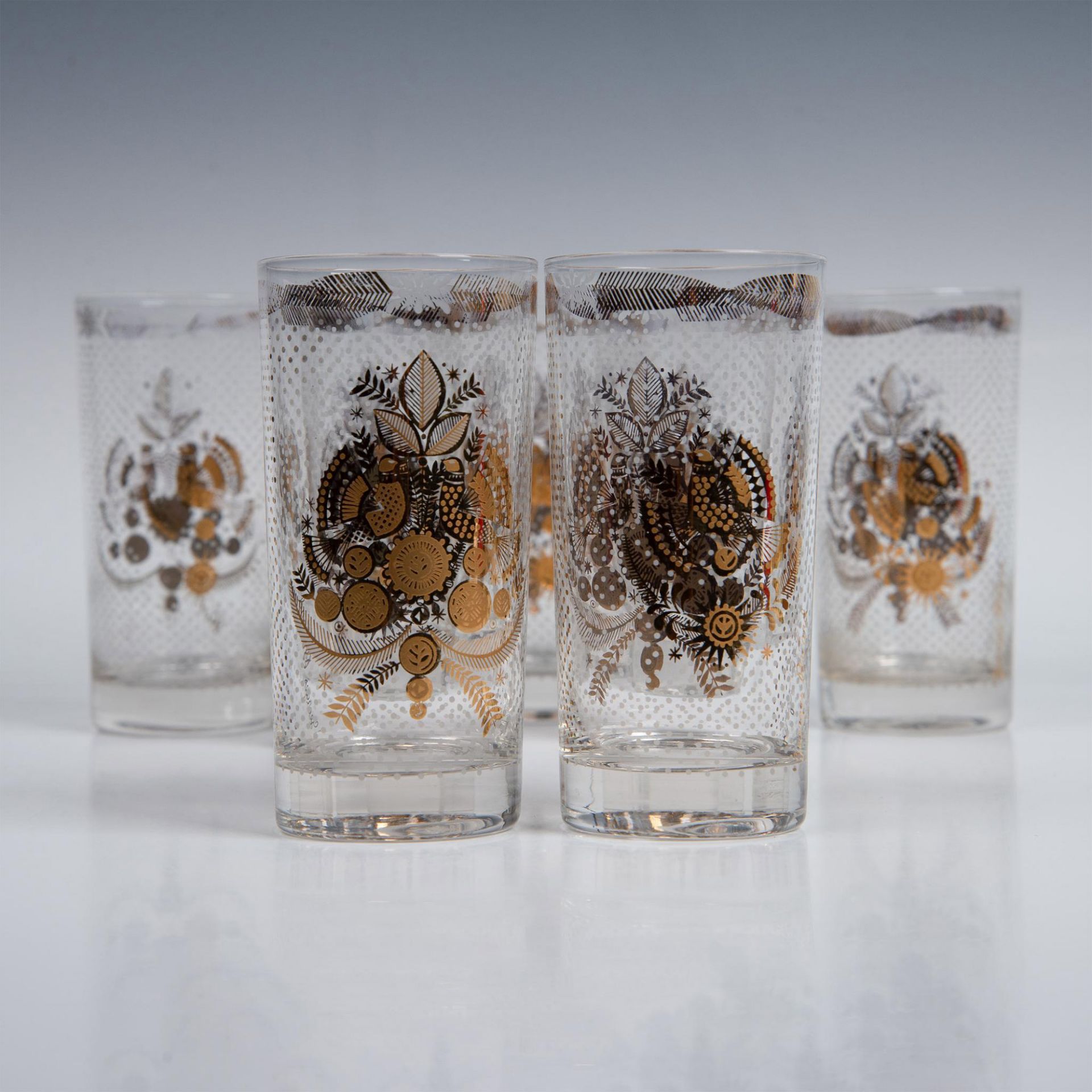 7pc Georges Briard Highball Glasses, Sonata Pattern - Image 5 of 5