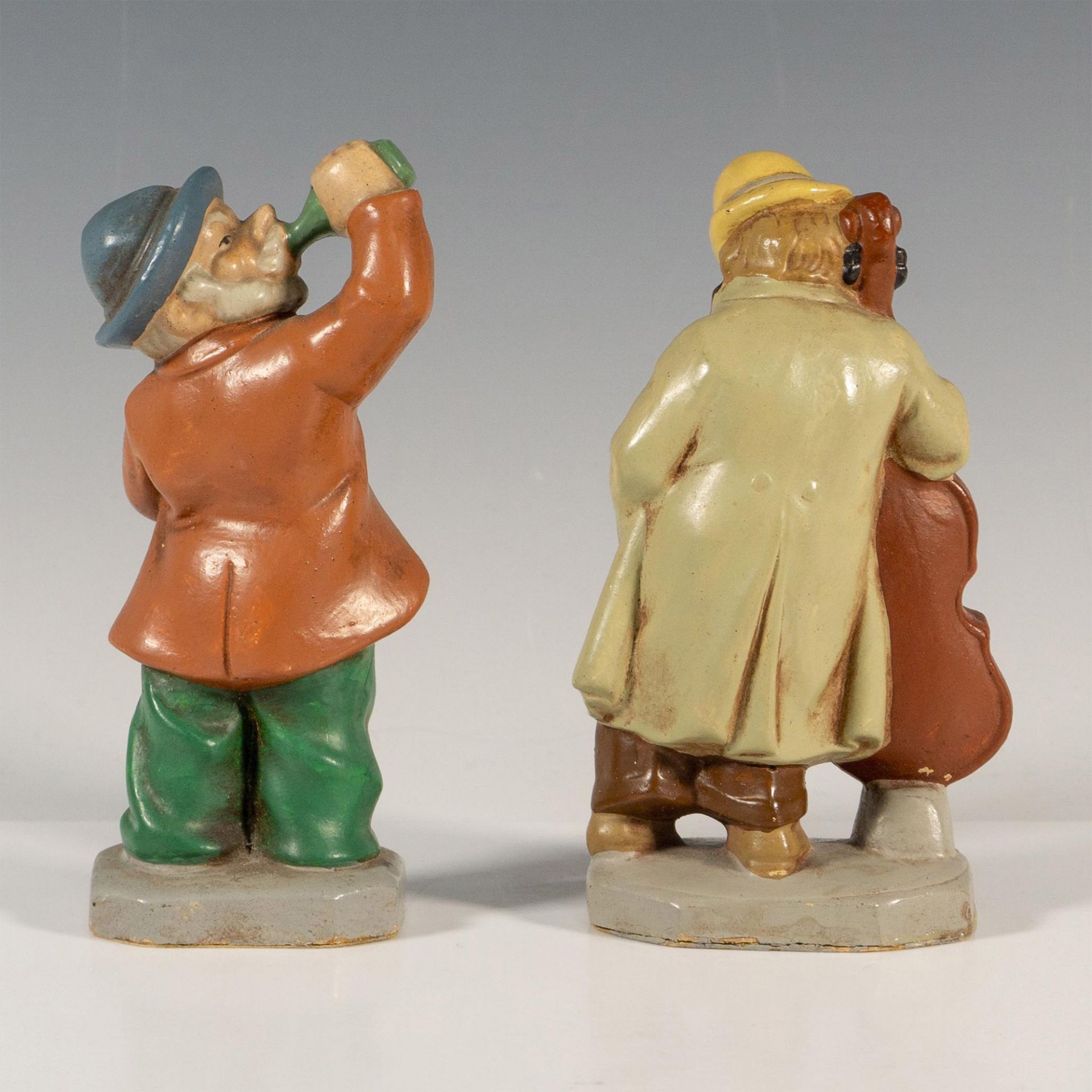 2pc Sonneberger Friedel Figurines, Drinker & Bass Player - Image 2 of 3