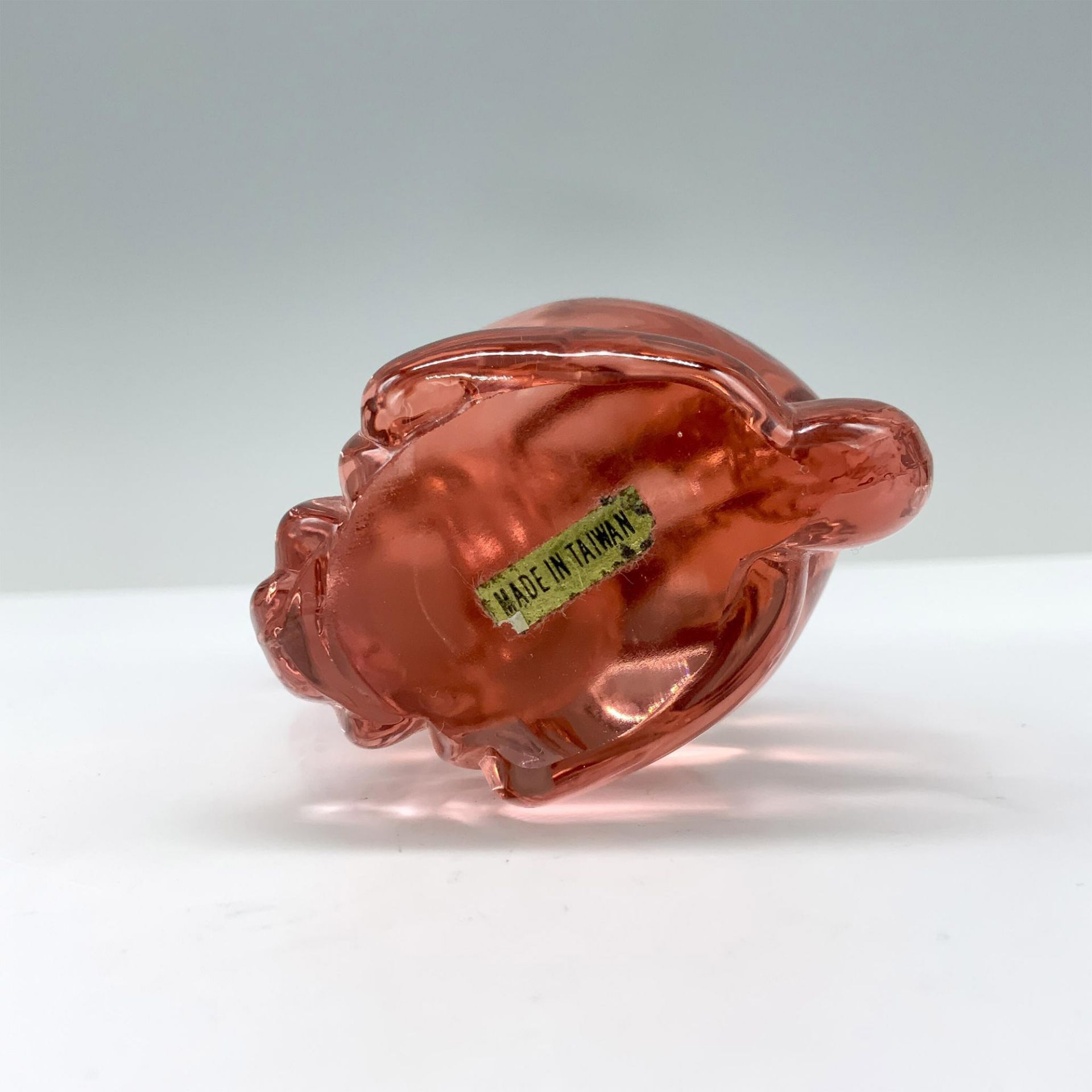 Pink Art Glass Rabbit Figurine - Image 3 of 3