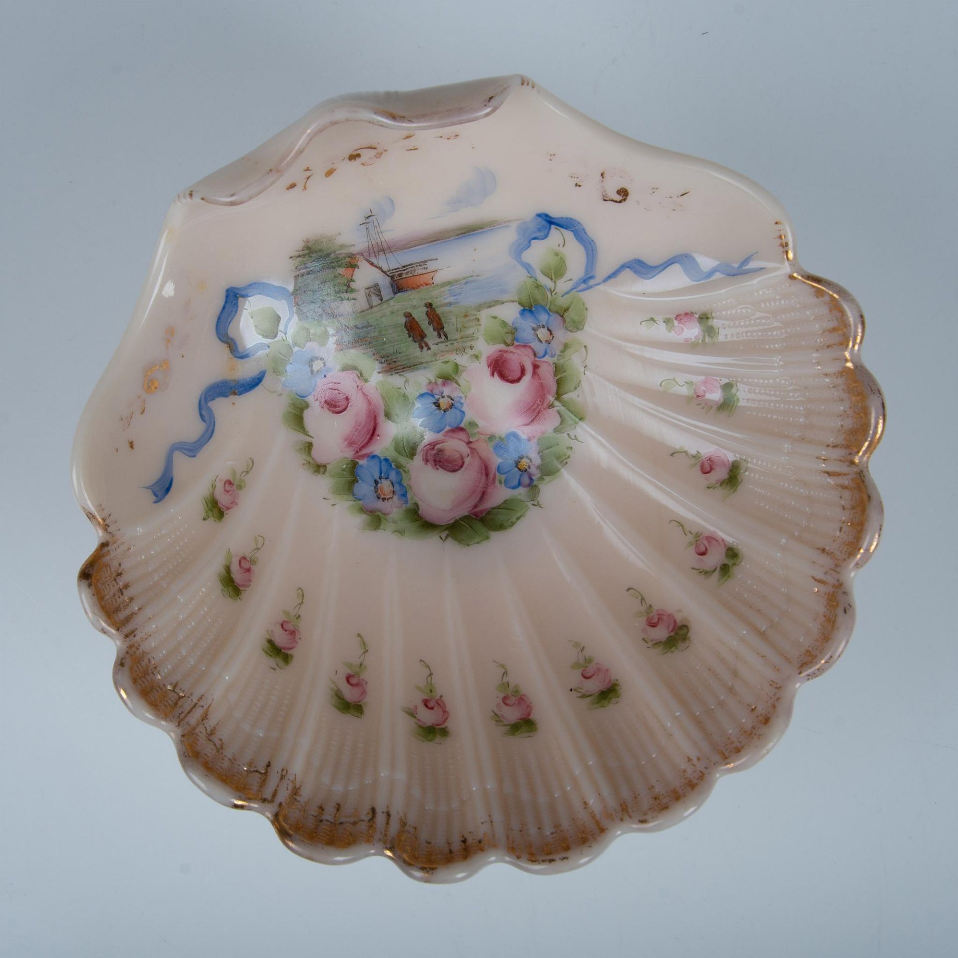 Cambridge Crown Tuscan Pink Glass Pedestal Bowl - Bild 2 aus 5