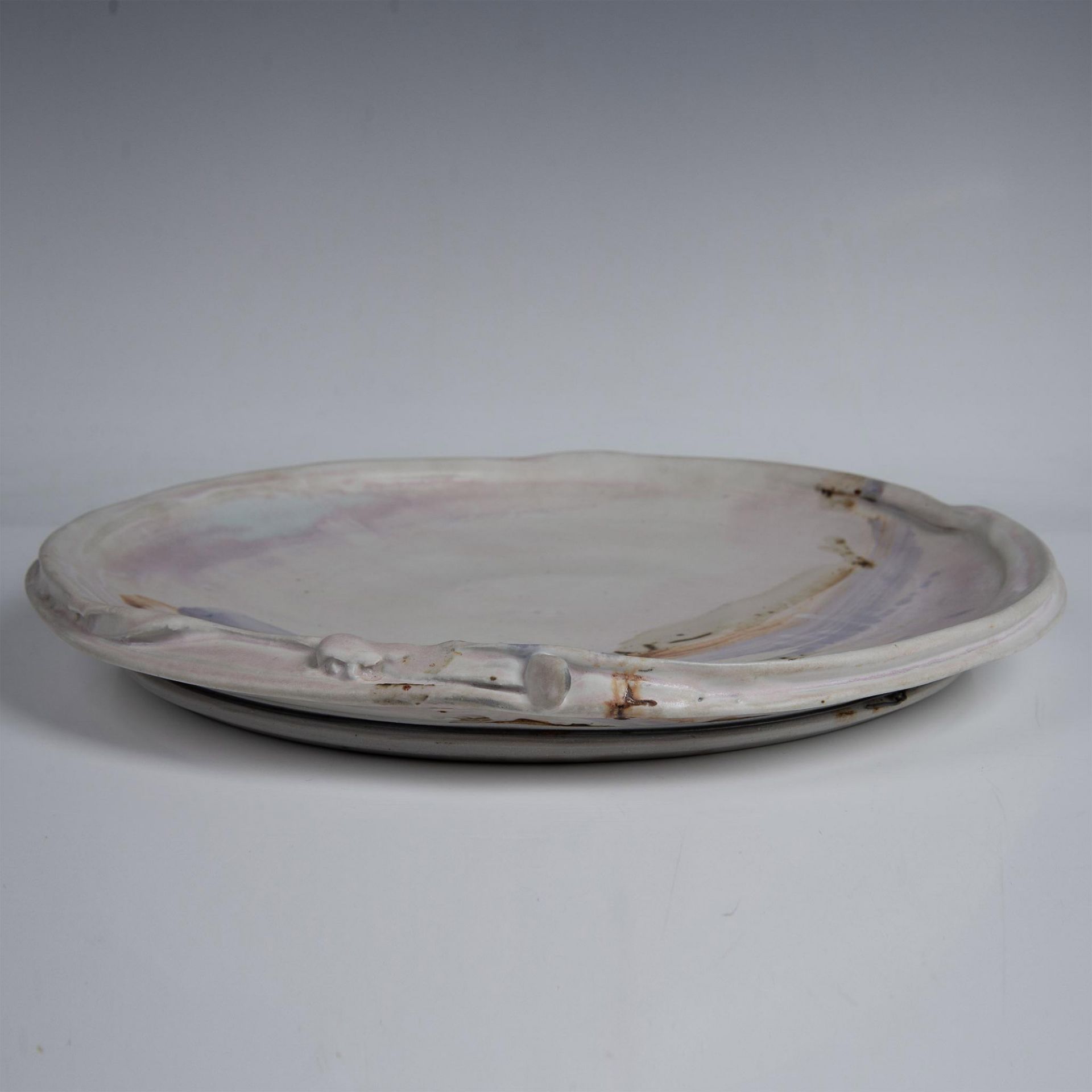 Studio Art Pottery Large Round Charger / Wall Plate - Image 6 of 6
