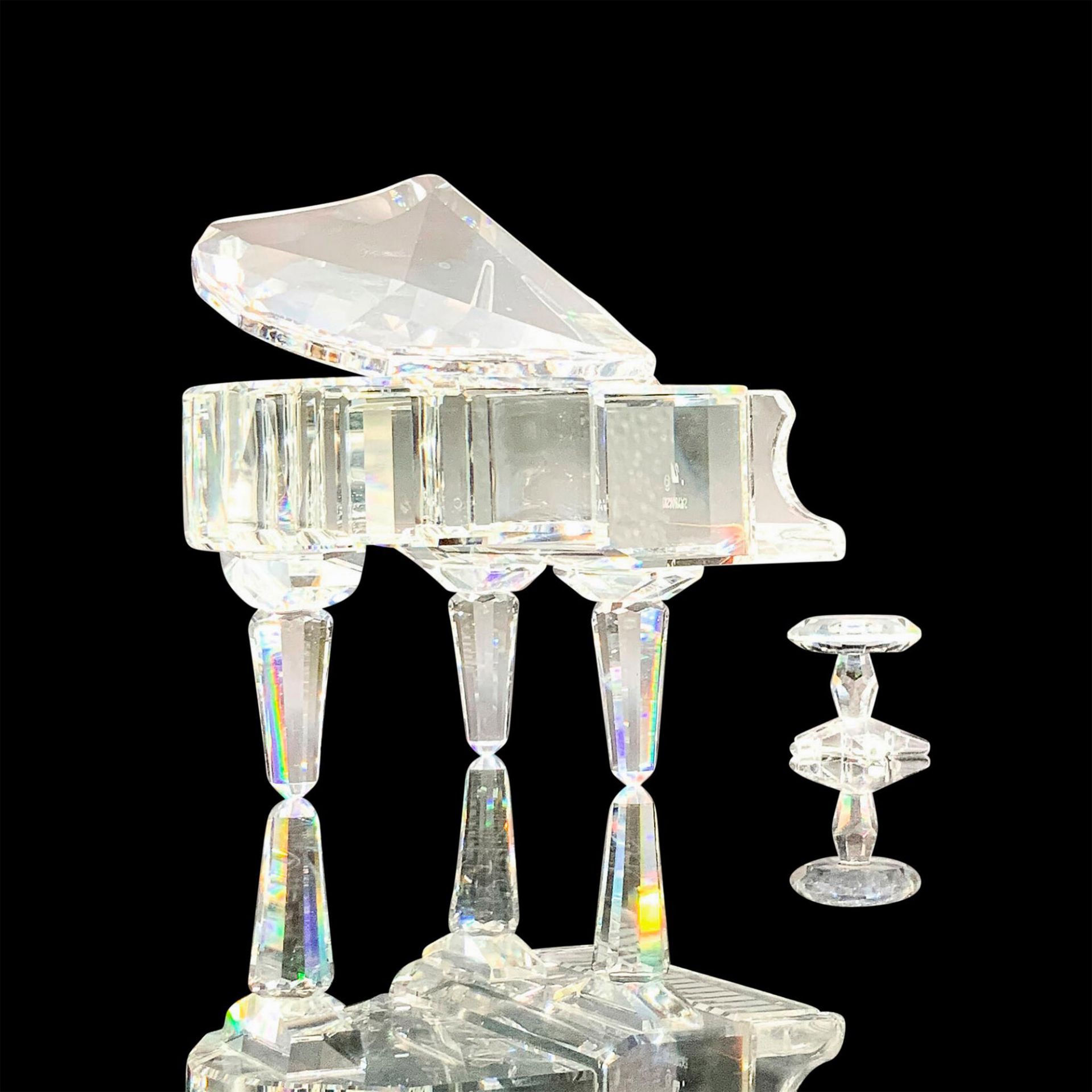 Pair of Swarovski Crystal Figurines, Piano and Stool - Bild 2 aus 4