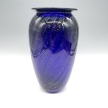 Robert Eickholt (American b.1947) Blue Art Glass Vase