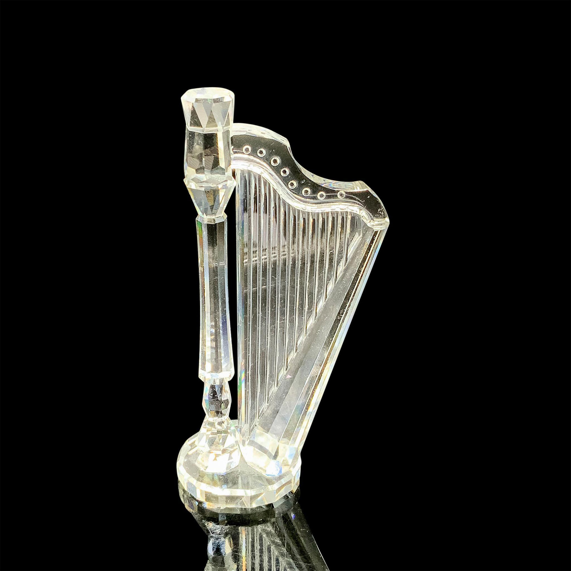 Swarovski Silver Crystal Figurine, Harp - Image 2 of 4