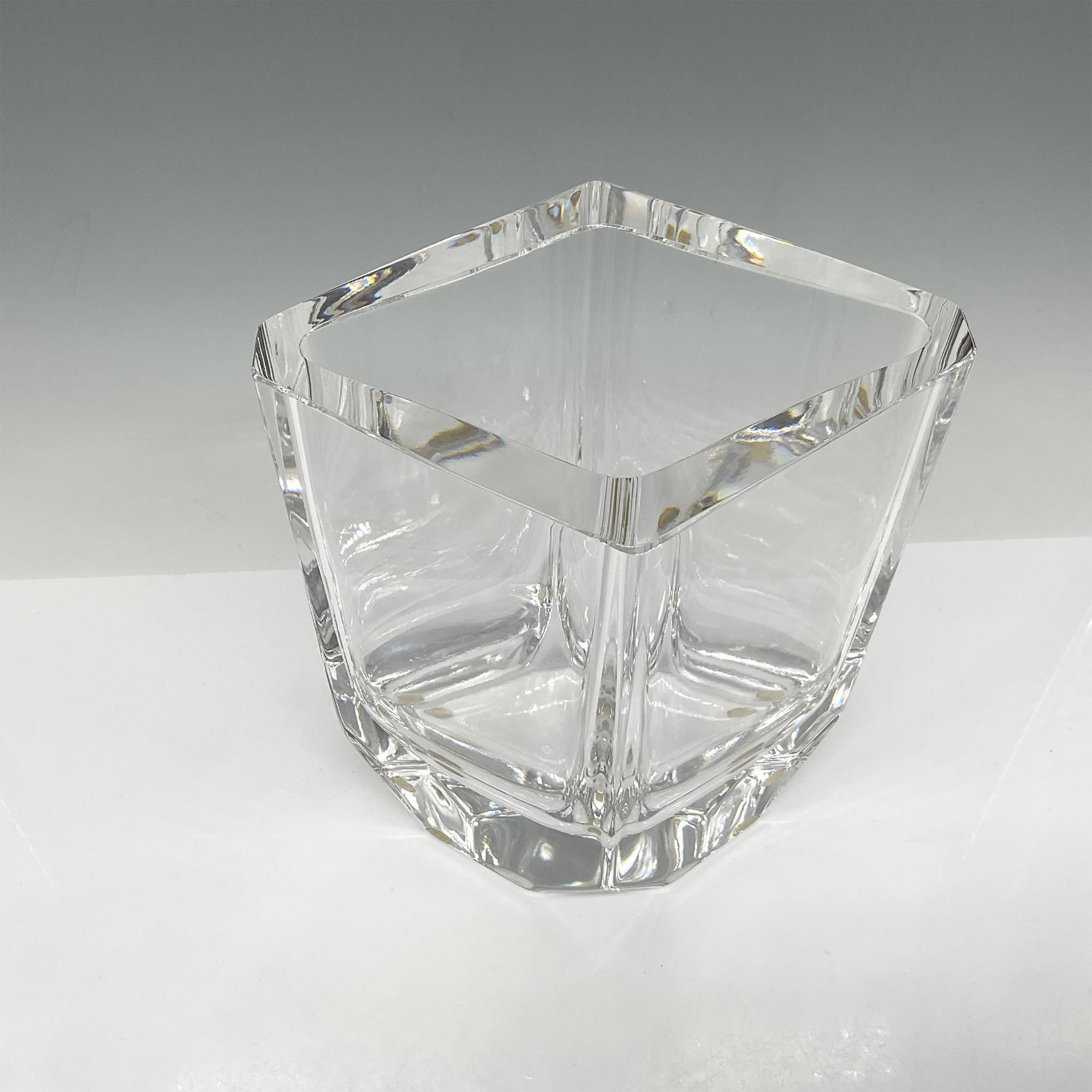 Kosta Boda Four-Sided Crystal Vase, Signed - Image 3 of 4