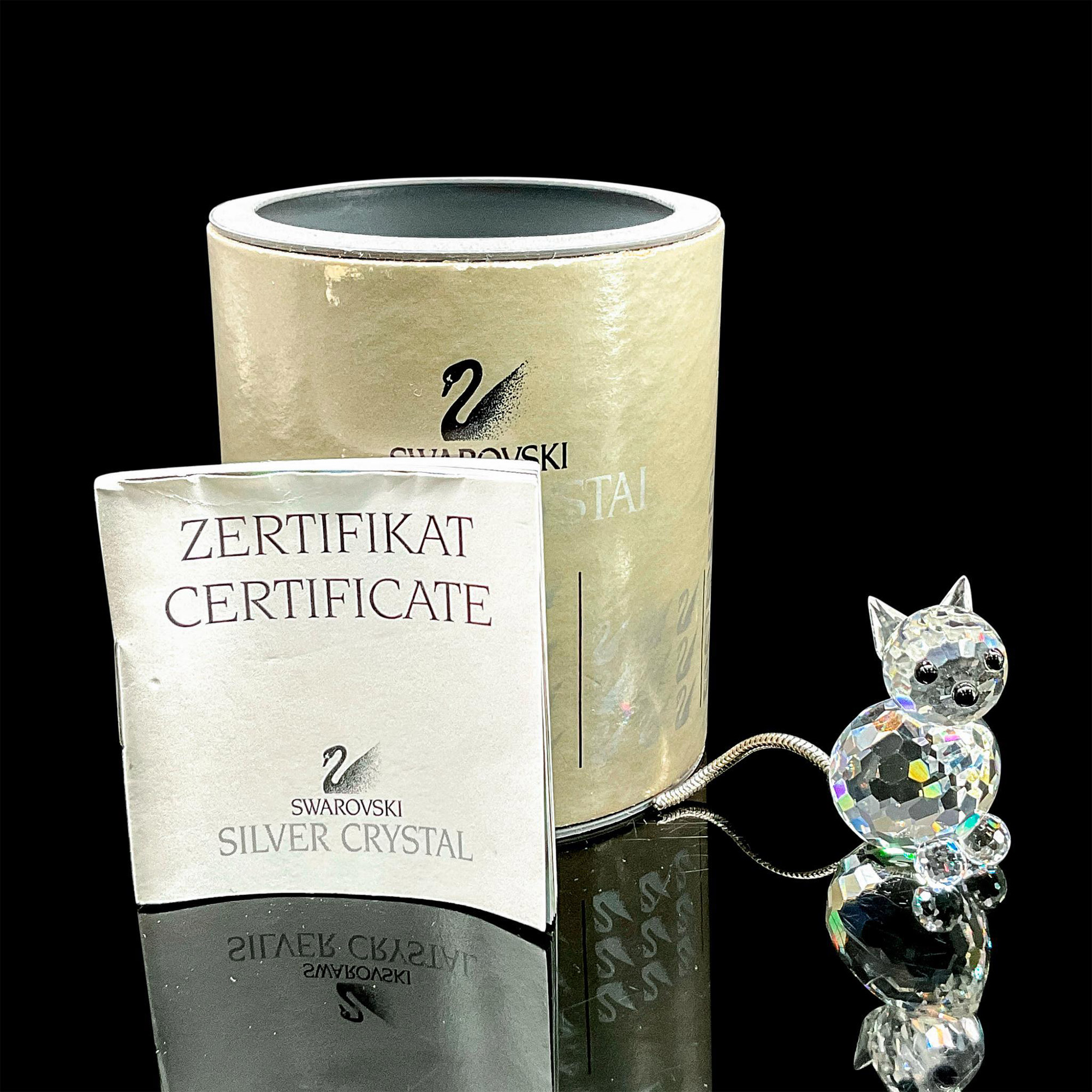 Swarovski Silver Crystal Figurine, Mini Cat - Image 4 of 4