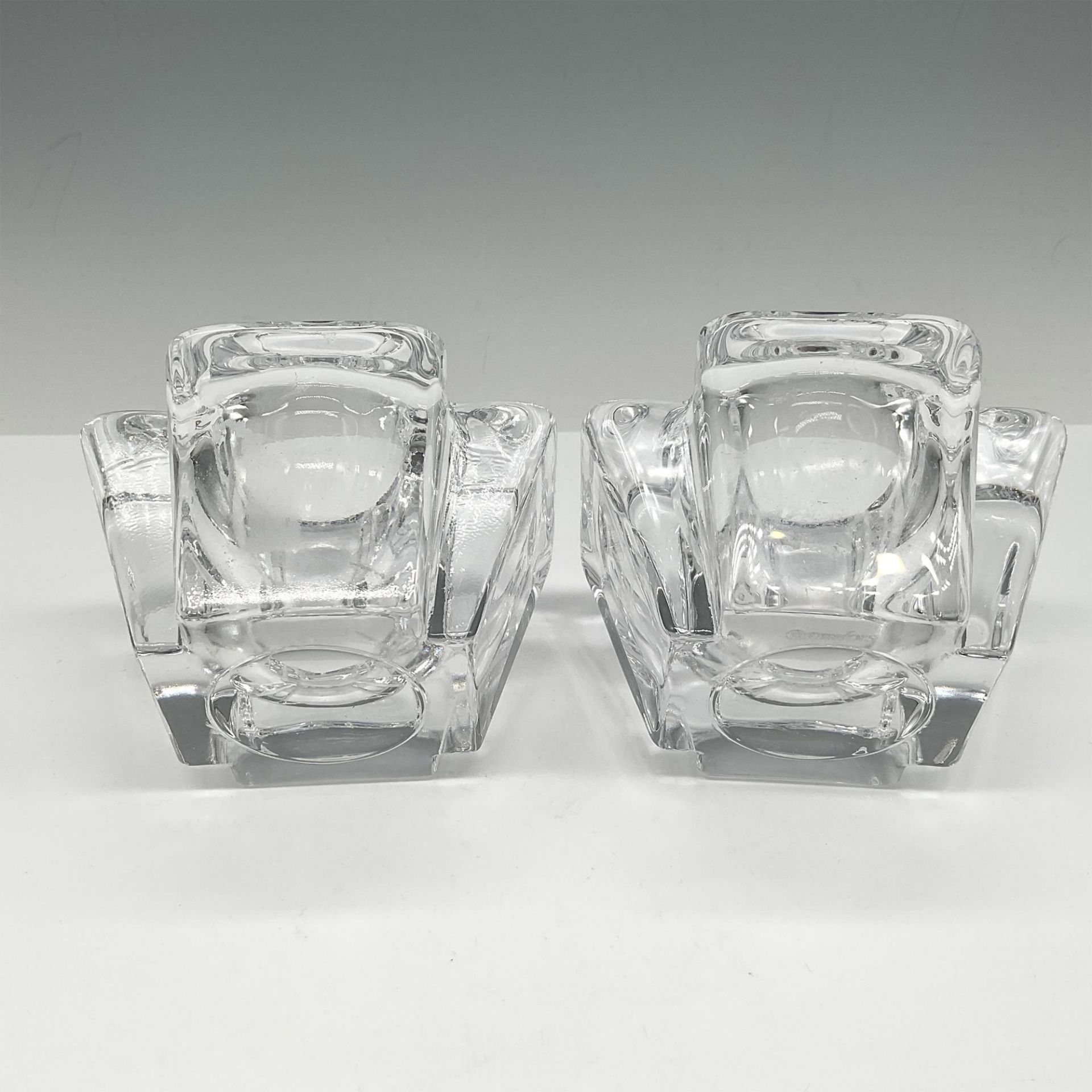 2pc Orrefors Crystal Candle Holders, Max - Image 3 of 4