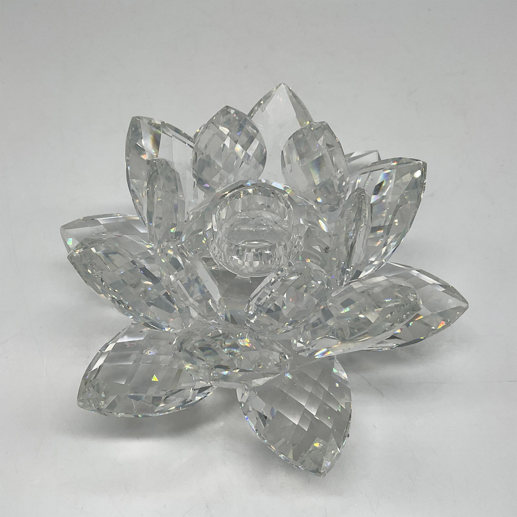 Swarovski Silver Crystal Candle Holder, Large Waterlily - Image 2 of 4