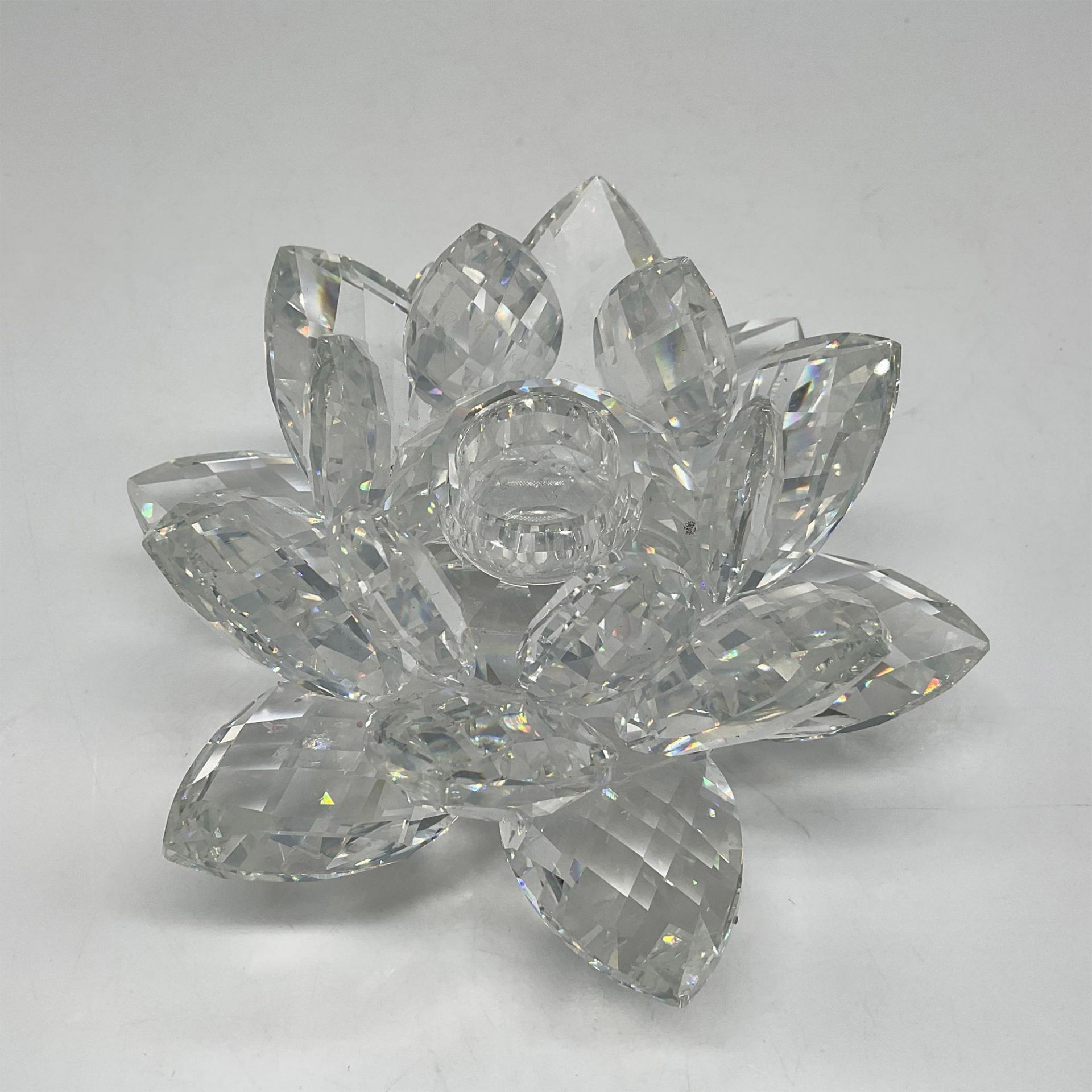 Swarovski Silver Crystal Candle Holder, Large Waterlily - Bild 2 aus 4