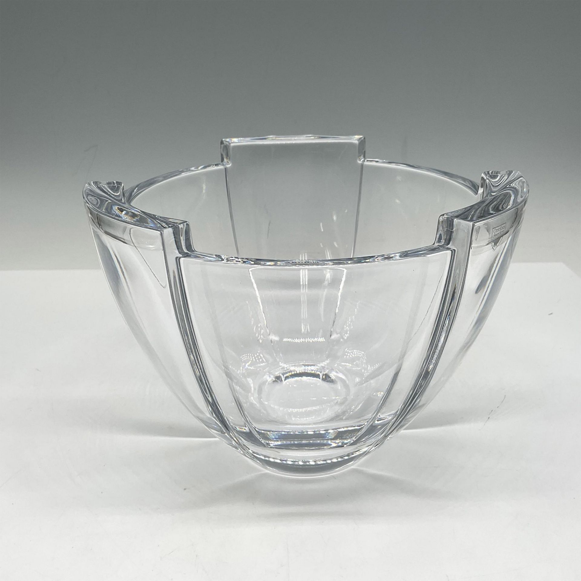 Orrefors Crystal Bowl, Mid-Century Modern Hi-Lo Artform - Image 2 of 4