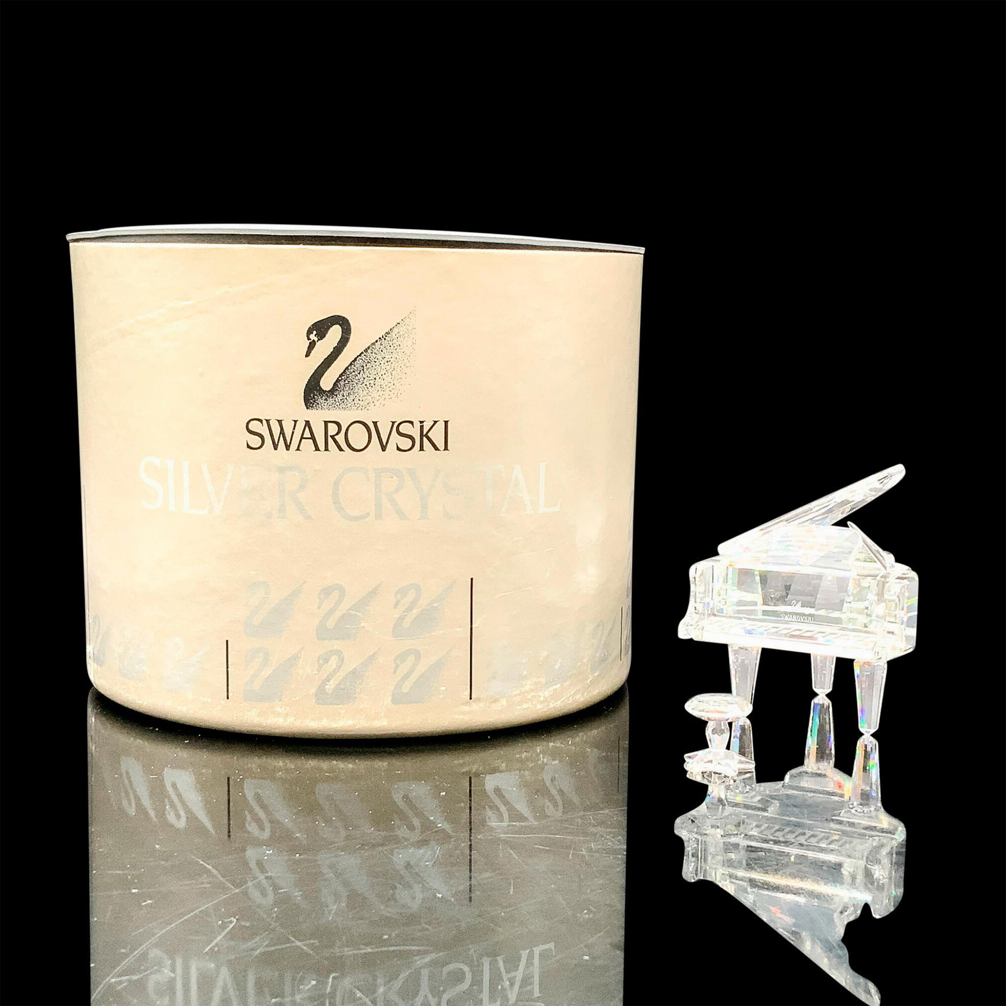 Pair of Swarovski Crystal Figurines, Piano and Stool - Image 4 of 4