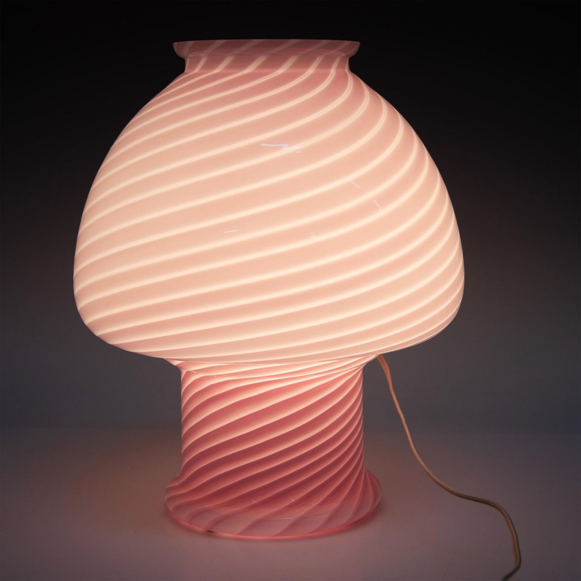 Vetri Murano Pink Glass Mushroom Lamp - Bild 5 aus 5
