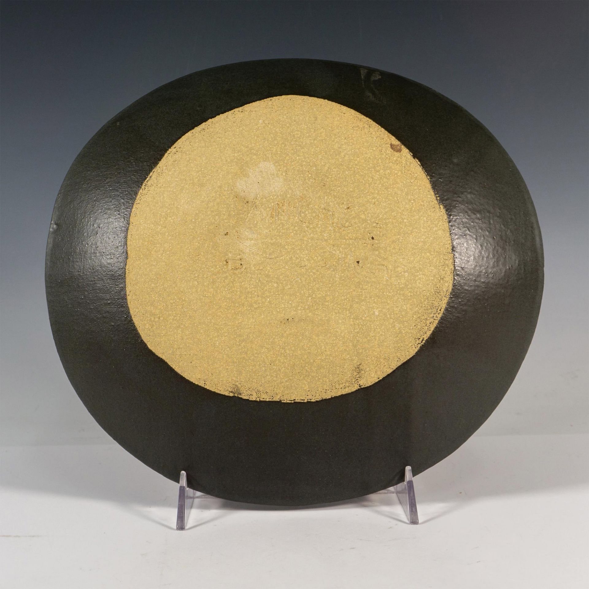 Signed Michel Asian Motif Ceramic Bowl, Blessings - Image 4 of 4
