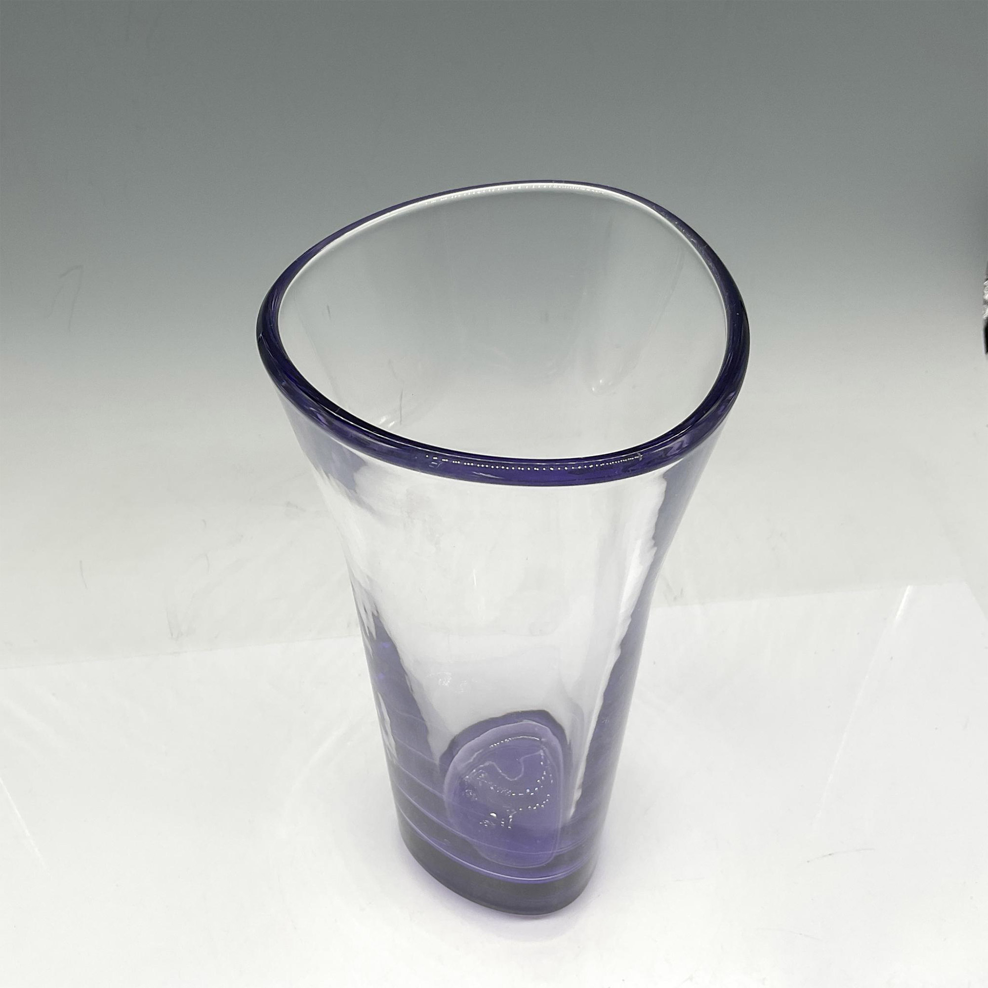 Orrefors Crystal Tre Vase 9.5", Violet - Image 2 of 4