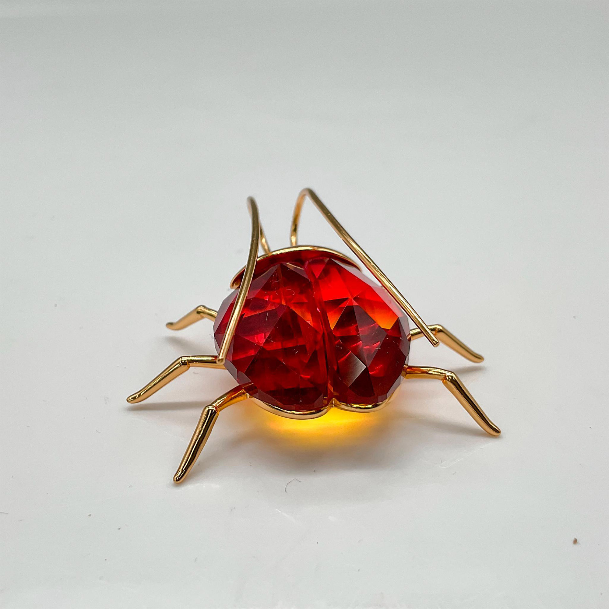 Daniel Swarovski Crystal Medium Brooch, Fire Opal Beetle - Image 2 of 4