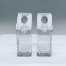 Pair of Waterford Crystal Lismore Essence Candle Holders