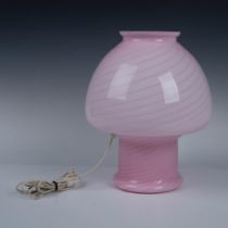 Vetri Murano Pink Glass Mushroom Lamp