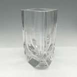 Kosta Boda Four-Sided Crystal Vase, Signed