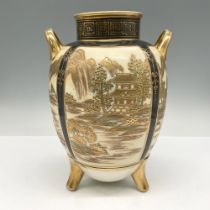 Nippon Porcelain Satsuma Gilt Vase