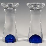 Pair of Kosta Boda by Goran Warff Candlestick Holders, Zoom