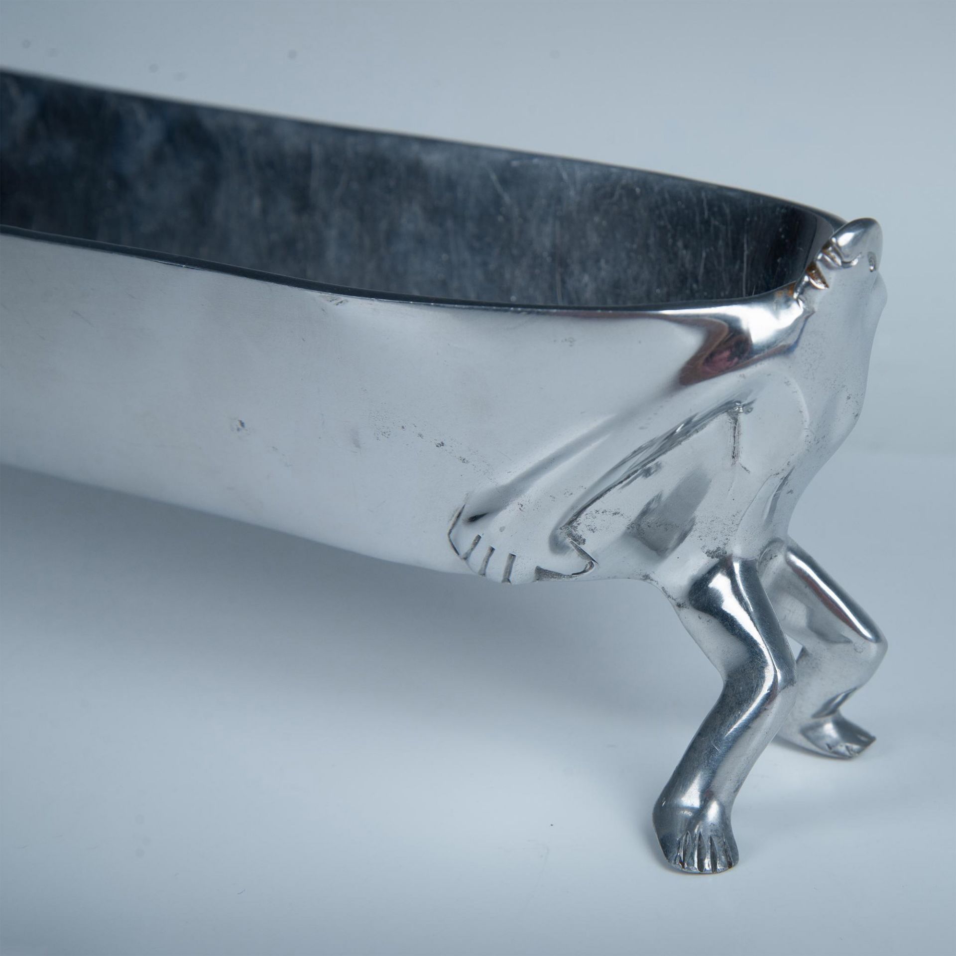 Carrol Boyes Aluminum Sculpture Dish, Push n Pull Trough - Image 9 of 9