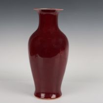 Large Chinese Oxblood Porcelain Vase