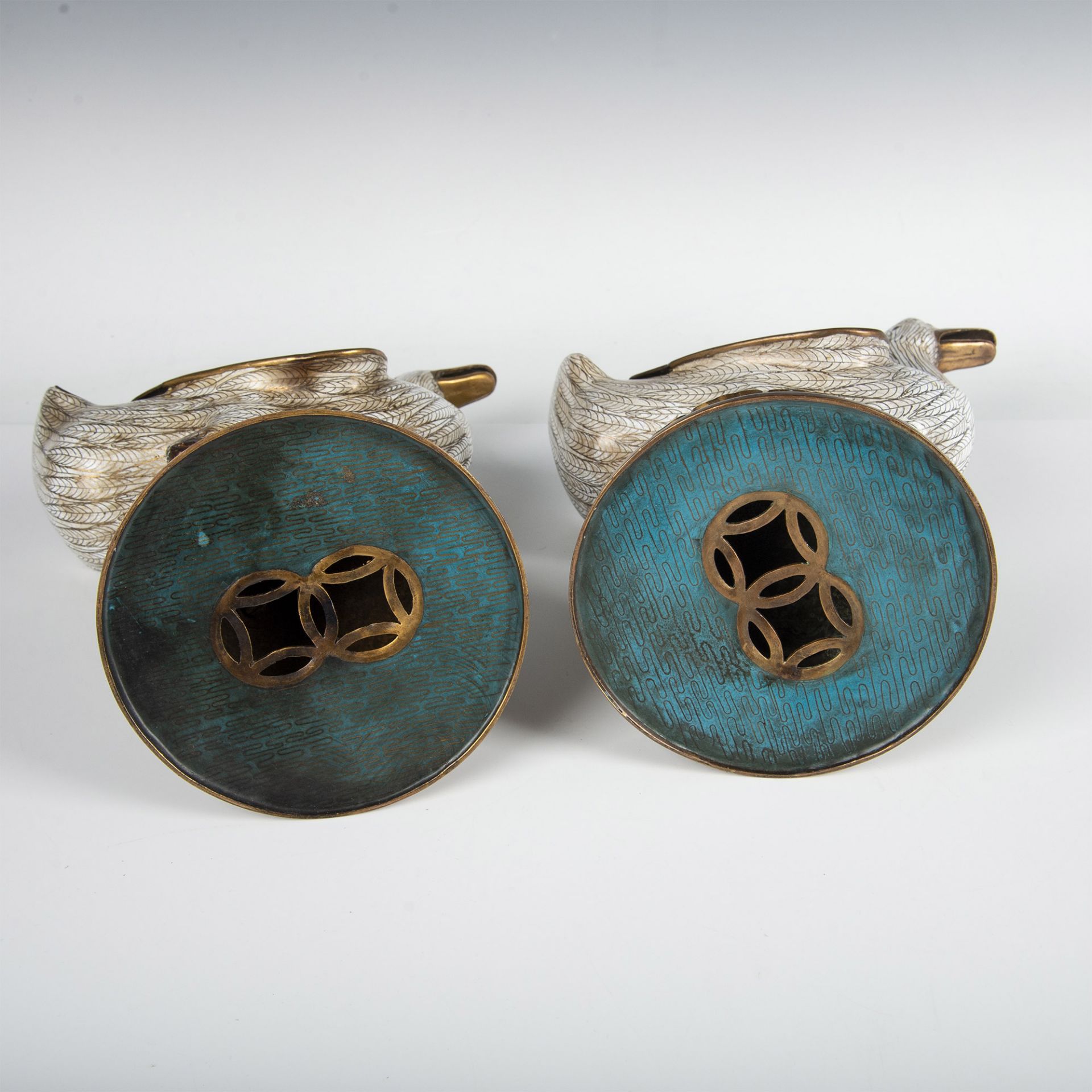 Pair of Chinese Cloisonne Duck Censers - Image 11 of 11