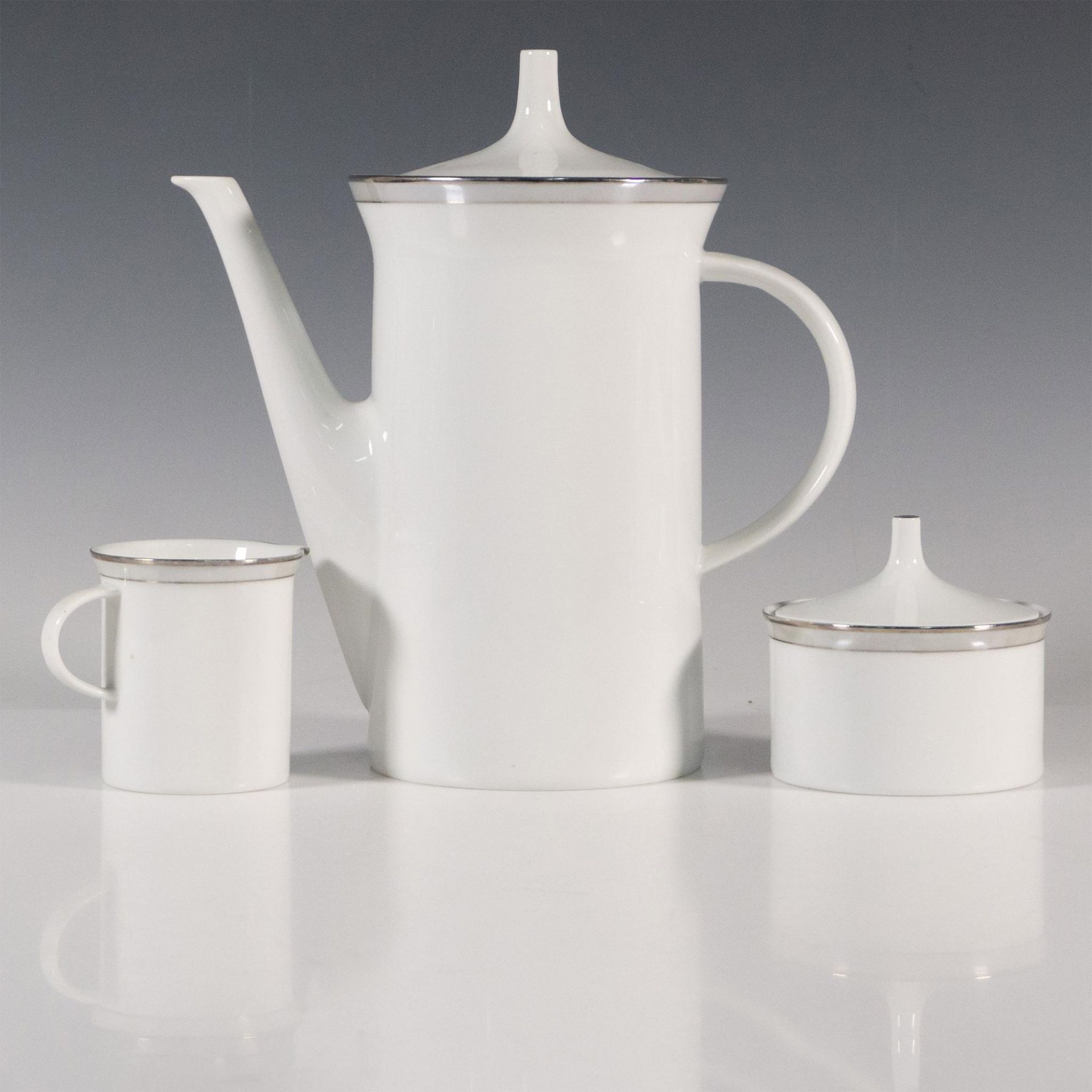 3pc Rosenthal Continental Gala Grey Partial Coffee Service