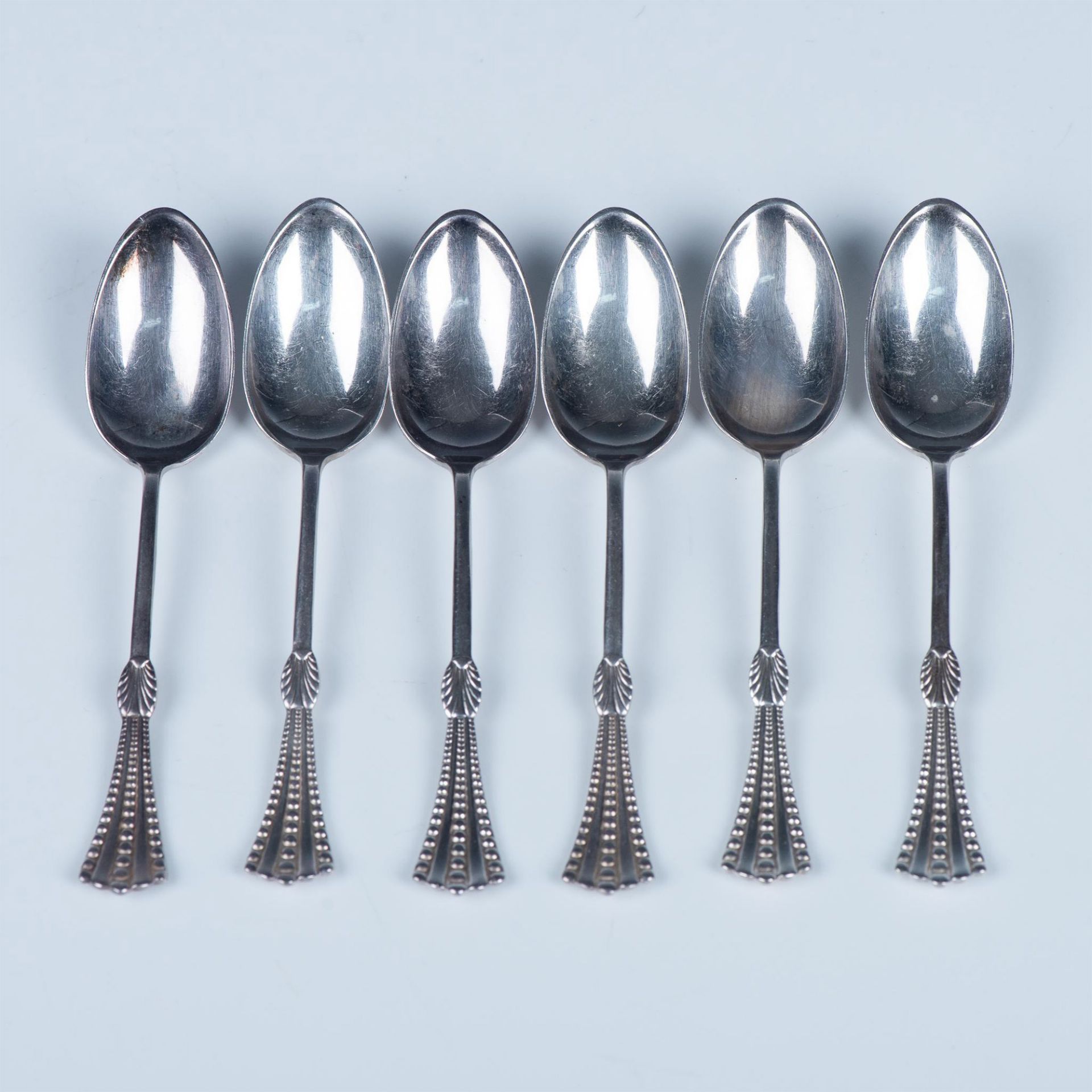 6pc Rogers Bros 1847 Demitasse Spoons, Ruby