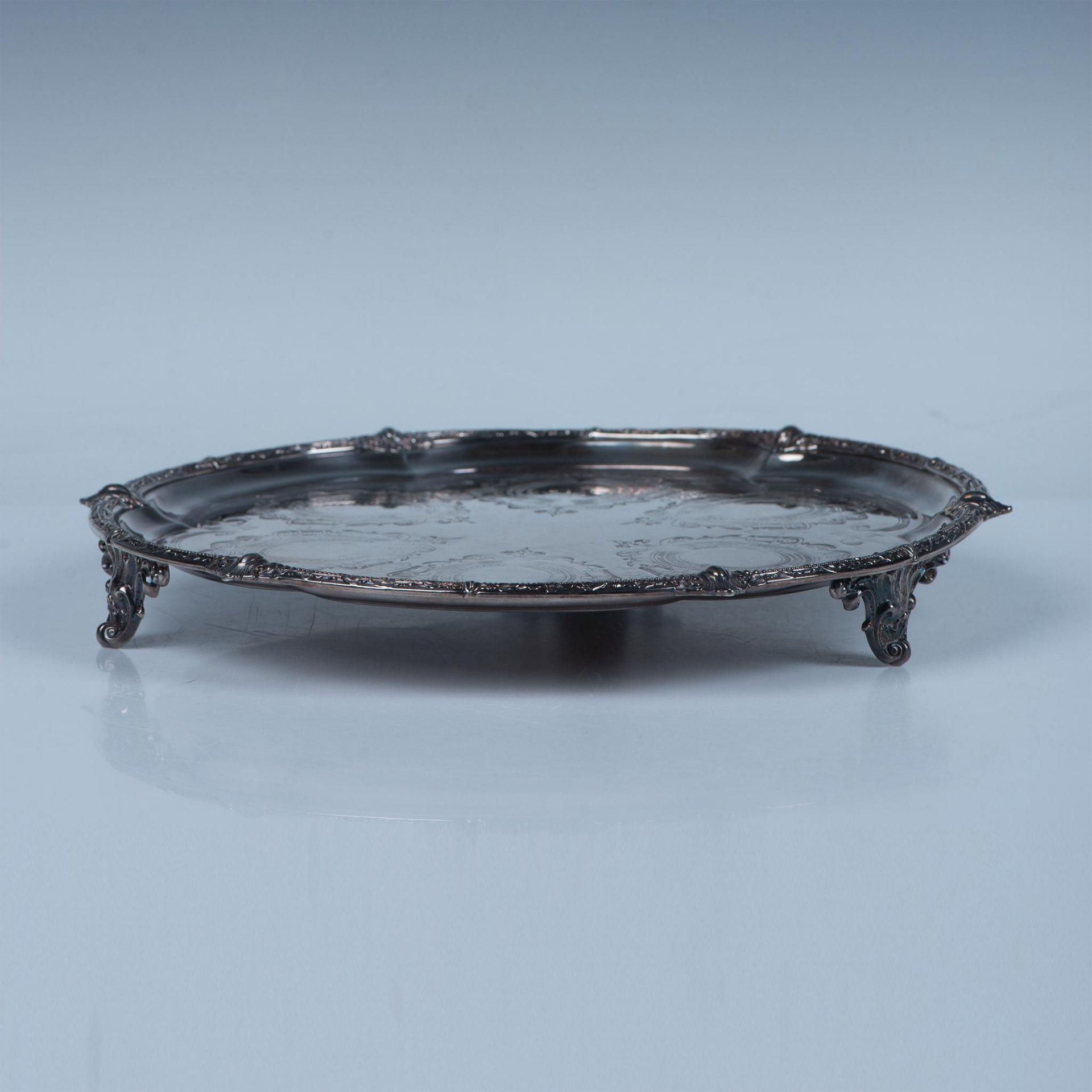 Martin Hall and Co. Silverplated Footed Tray - Image 6 of 6