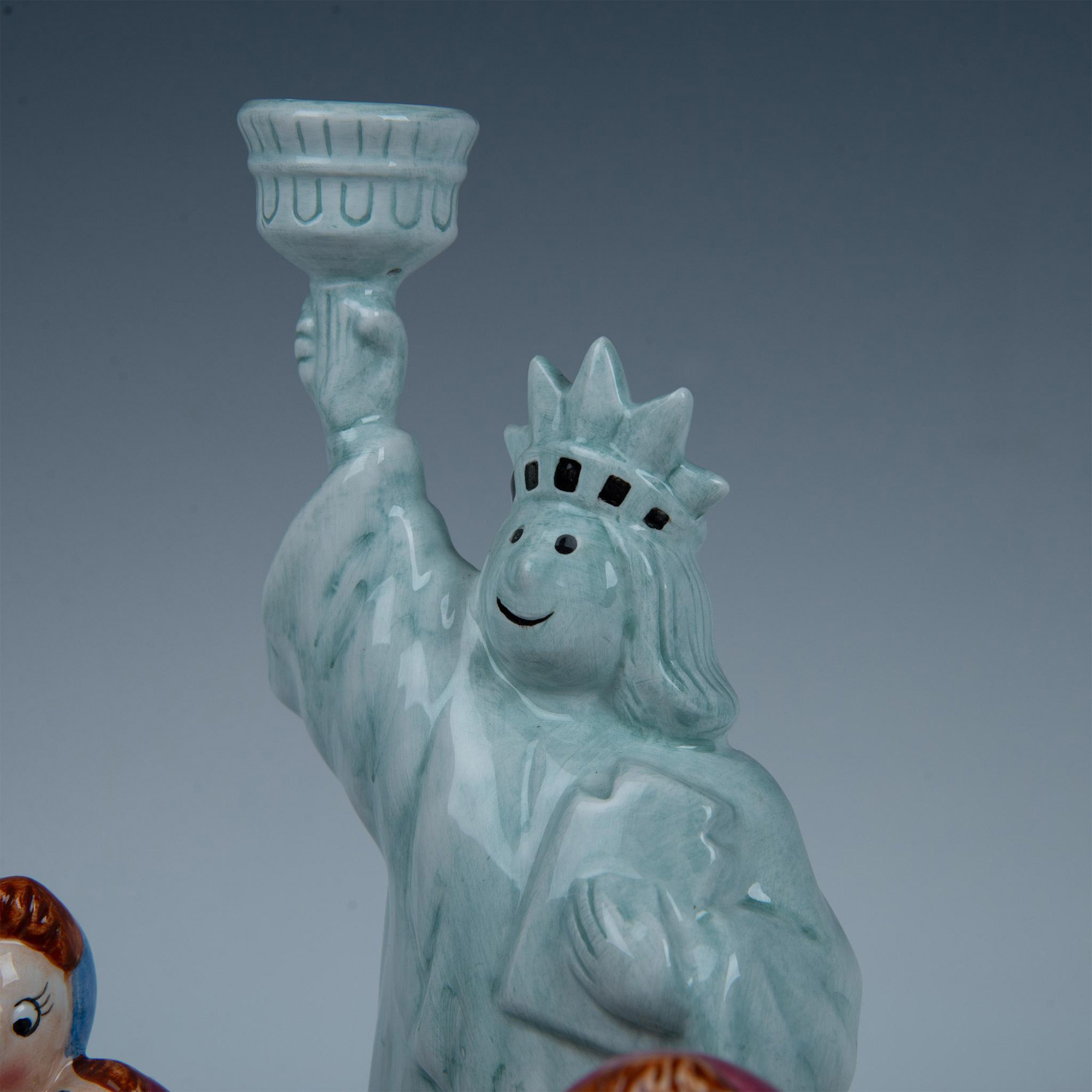 Ceramic Menorah Featuring Immigrating Family - Image 2 of 6