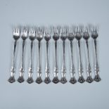 11pc Rogers Bros. 1847 Silverplate Oyster Forks, Vintage