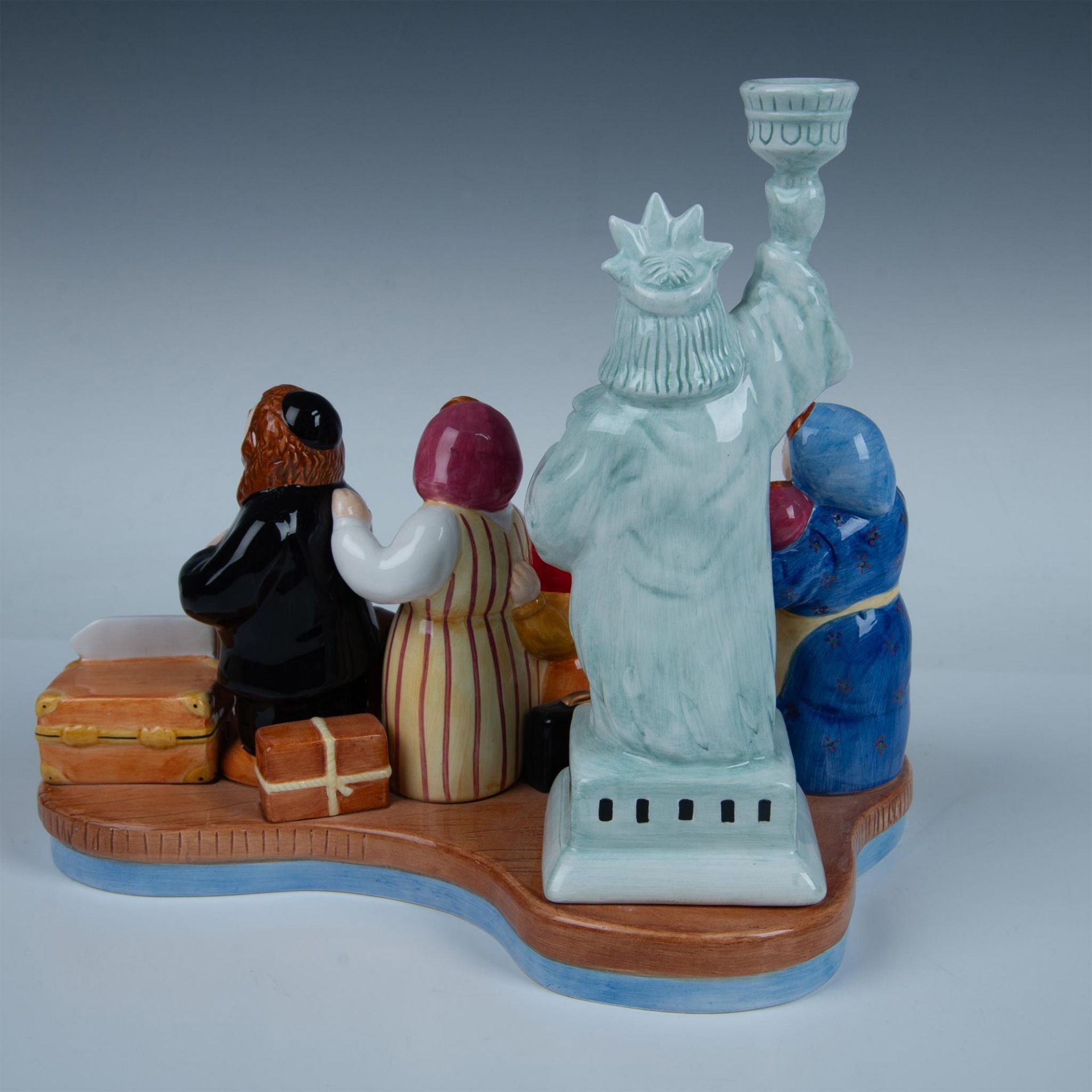 Ceramic Menorah Featuring Immigrating Family - Image 5 of 6