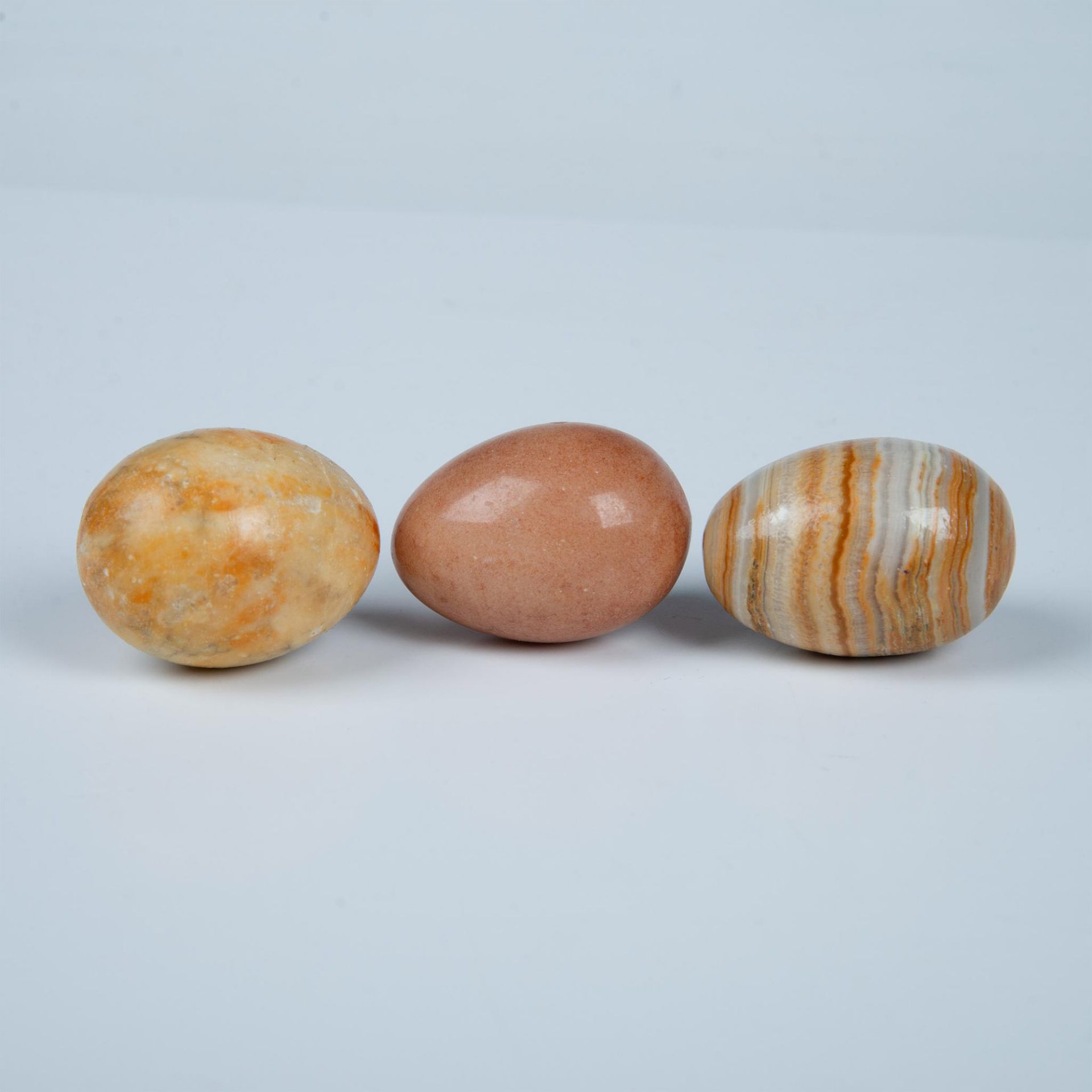 14pc Hardstone Eggs - Image 7 of 7