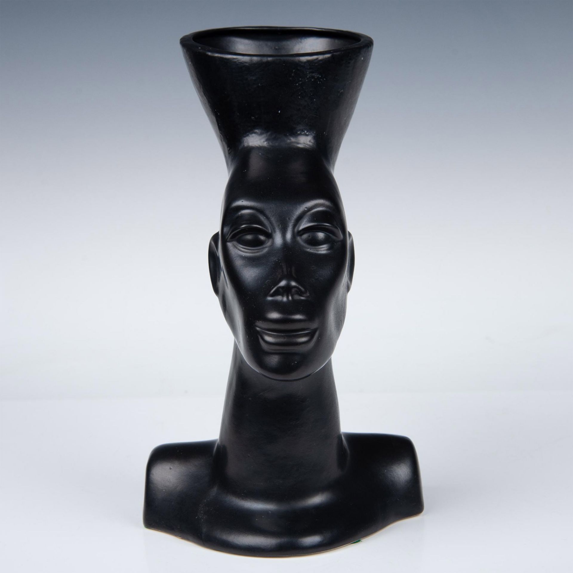 California Modern Brayton Laguna Ceramic African Bust - Image 3 of 6