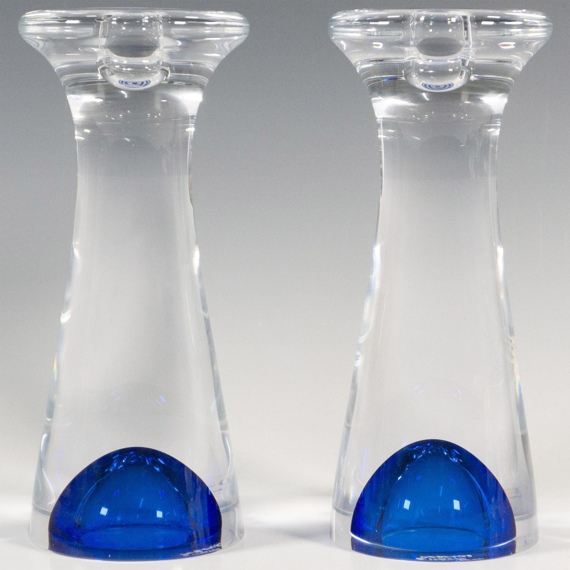 Pair of Kosta Boda by Goran Warff Candlestick Holders, Zoom