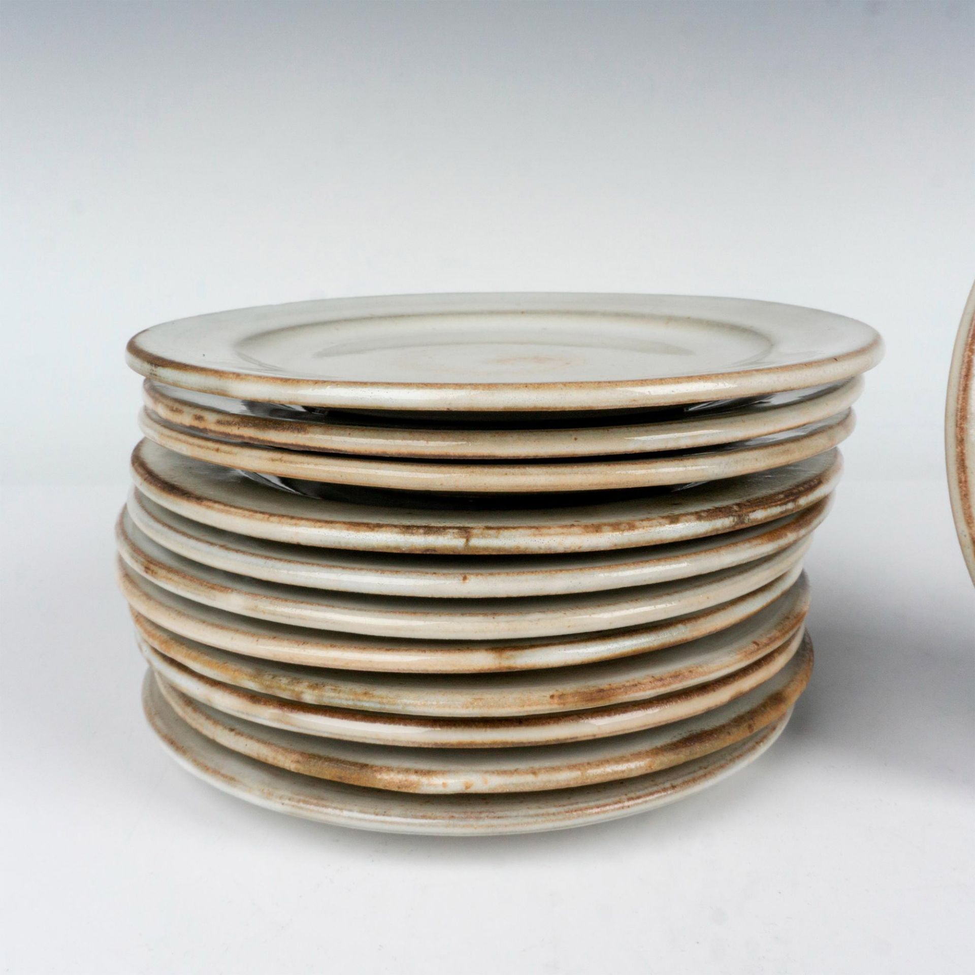 12pc Jacques Pouchain (Attributed) Glazed Small Stoneware Plates - Bild 2 aus 6