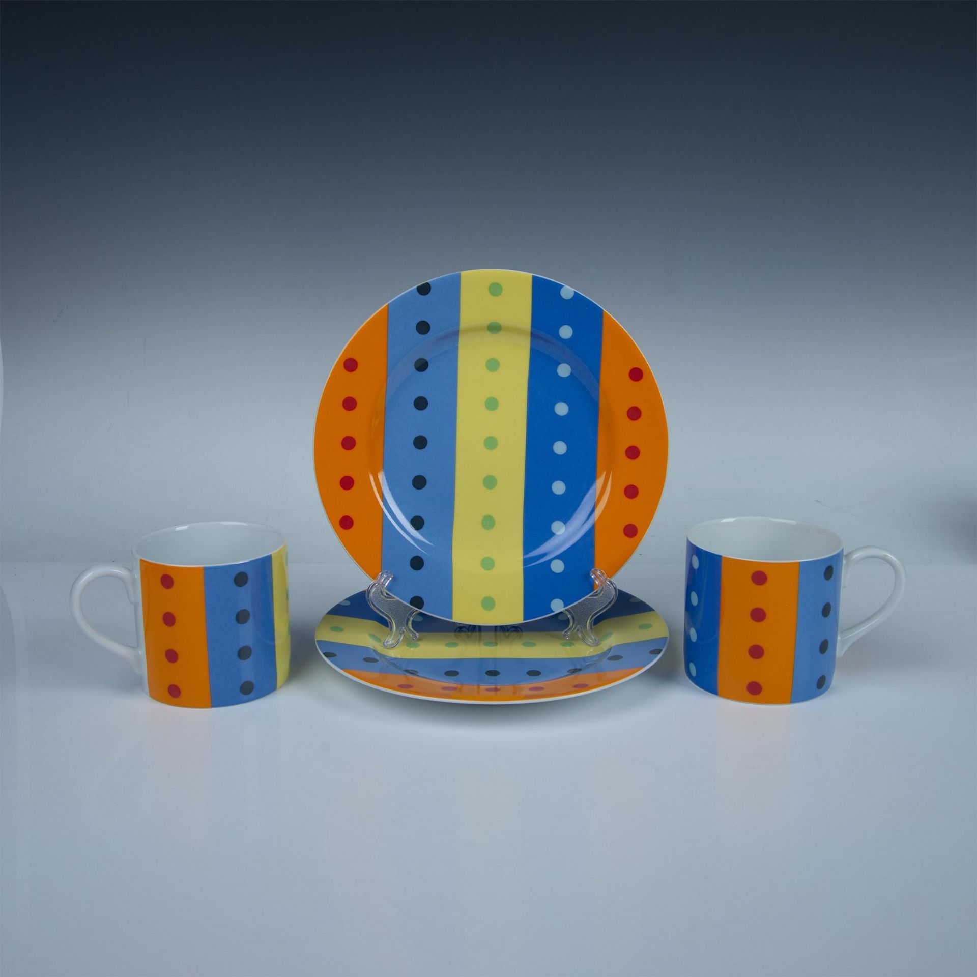 16pc Swid Powell Stripes Mugs and Plates - Bild 6 aus 9