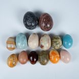 14pc Hardstone Eggs