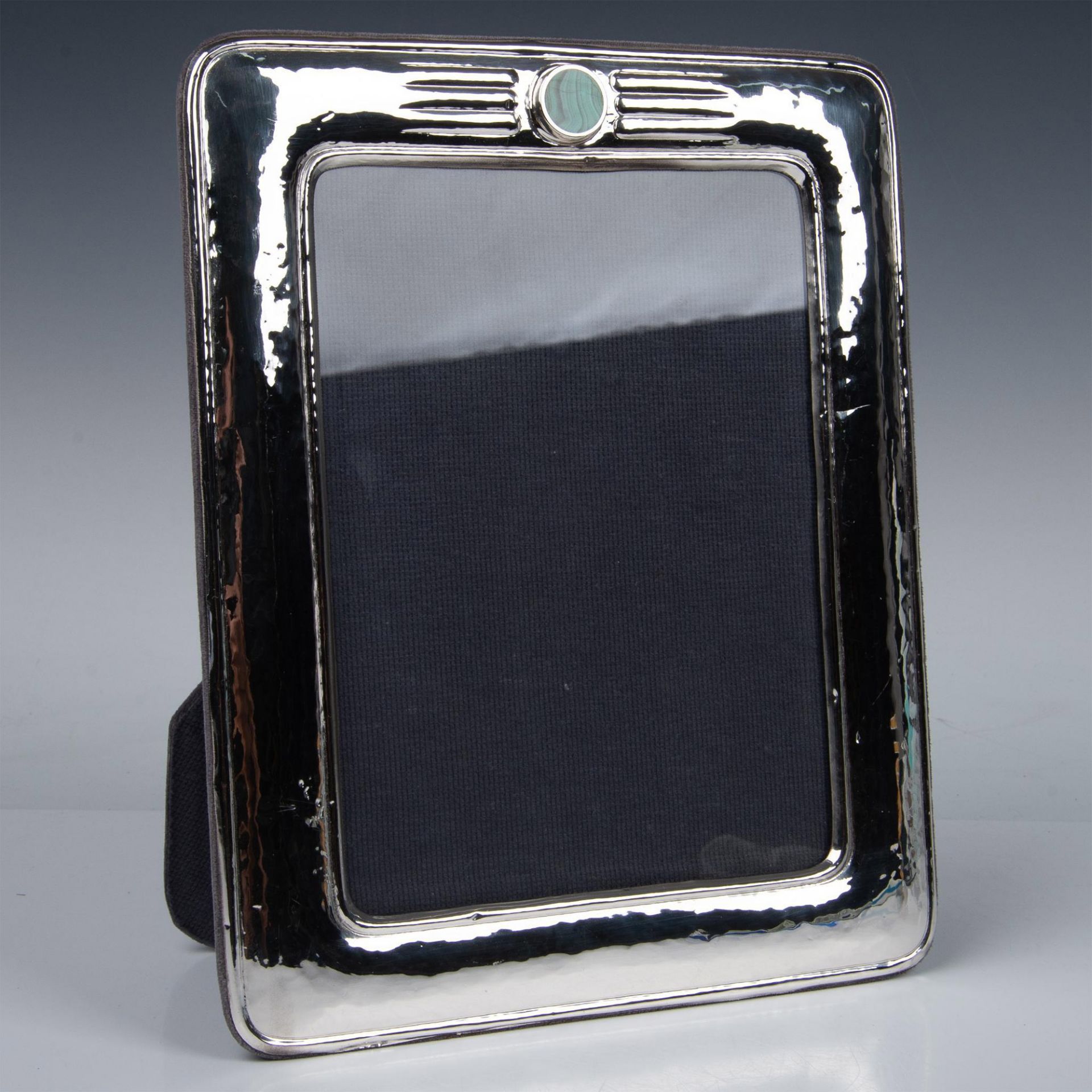 Italian Sterling Silver Picture Frame with Malachite Accent