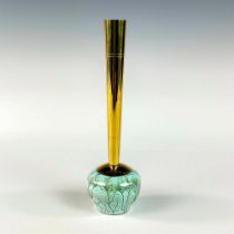 Unusual Delft Mid-Century Modern Lustre Glaze Bud Vase