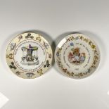2pc Royal Worcester and Wedgwood Whimsical Plates