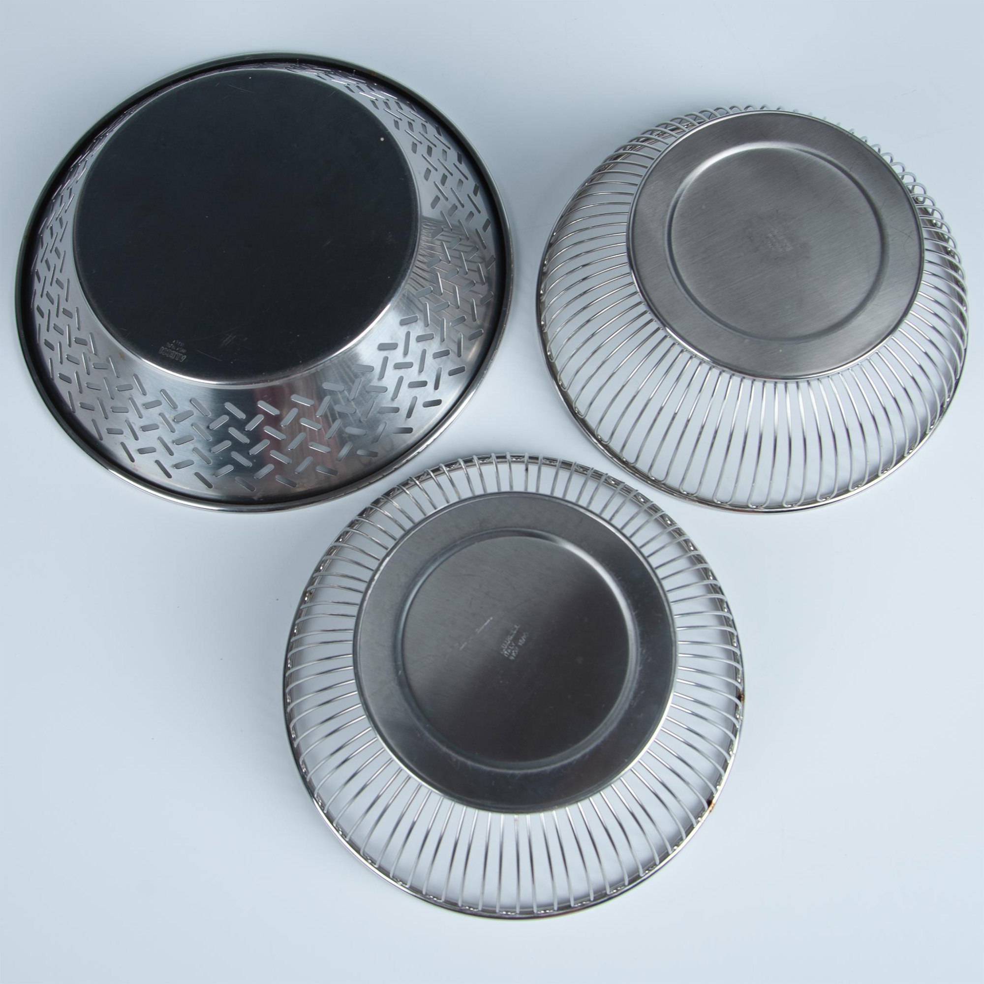 3pc Alessi Metal Bread Bowls - Image 6 of 7