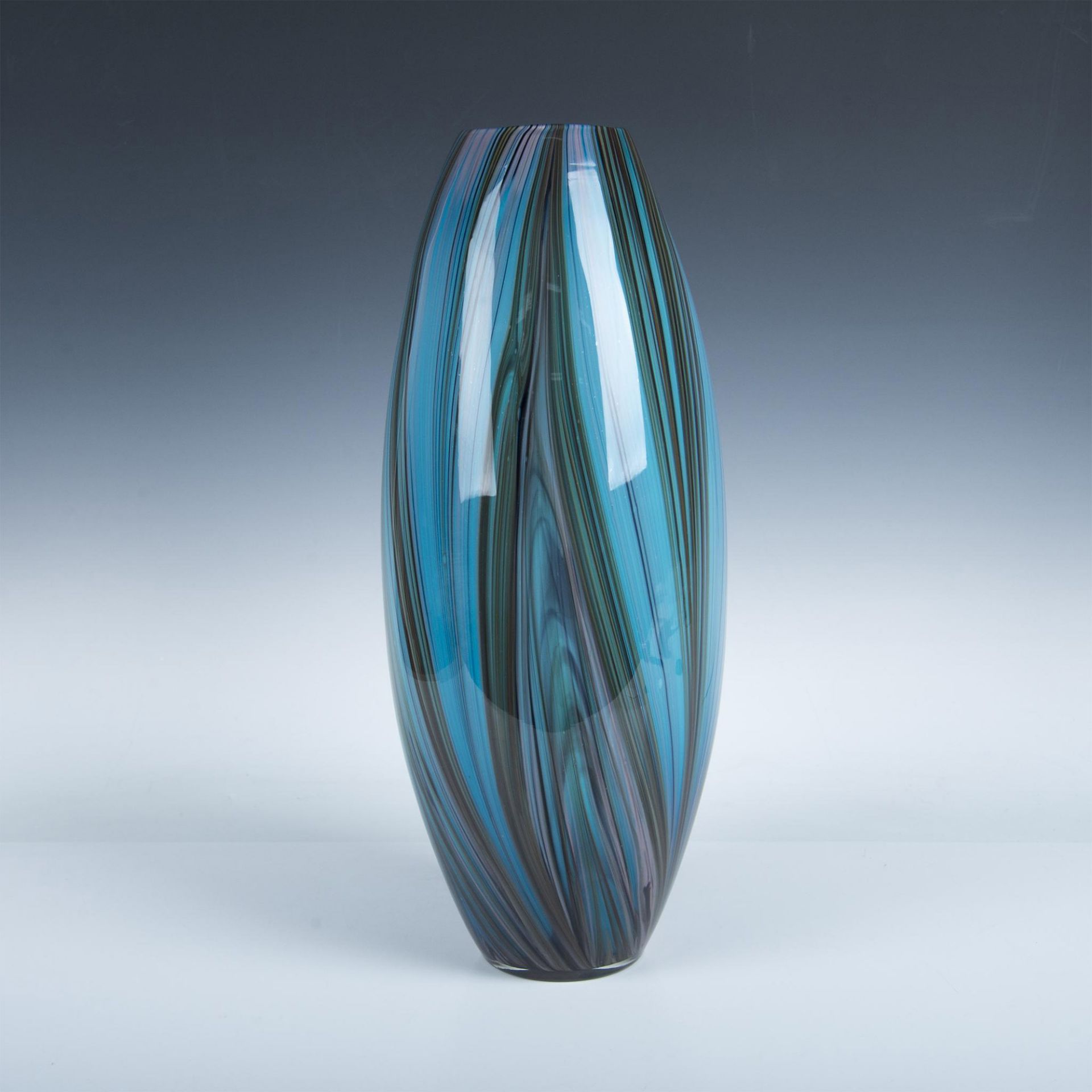 Glass Vase, Peacock Feather Stripes - Bild 2 aus 4