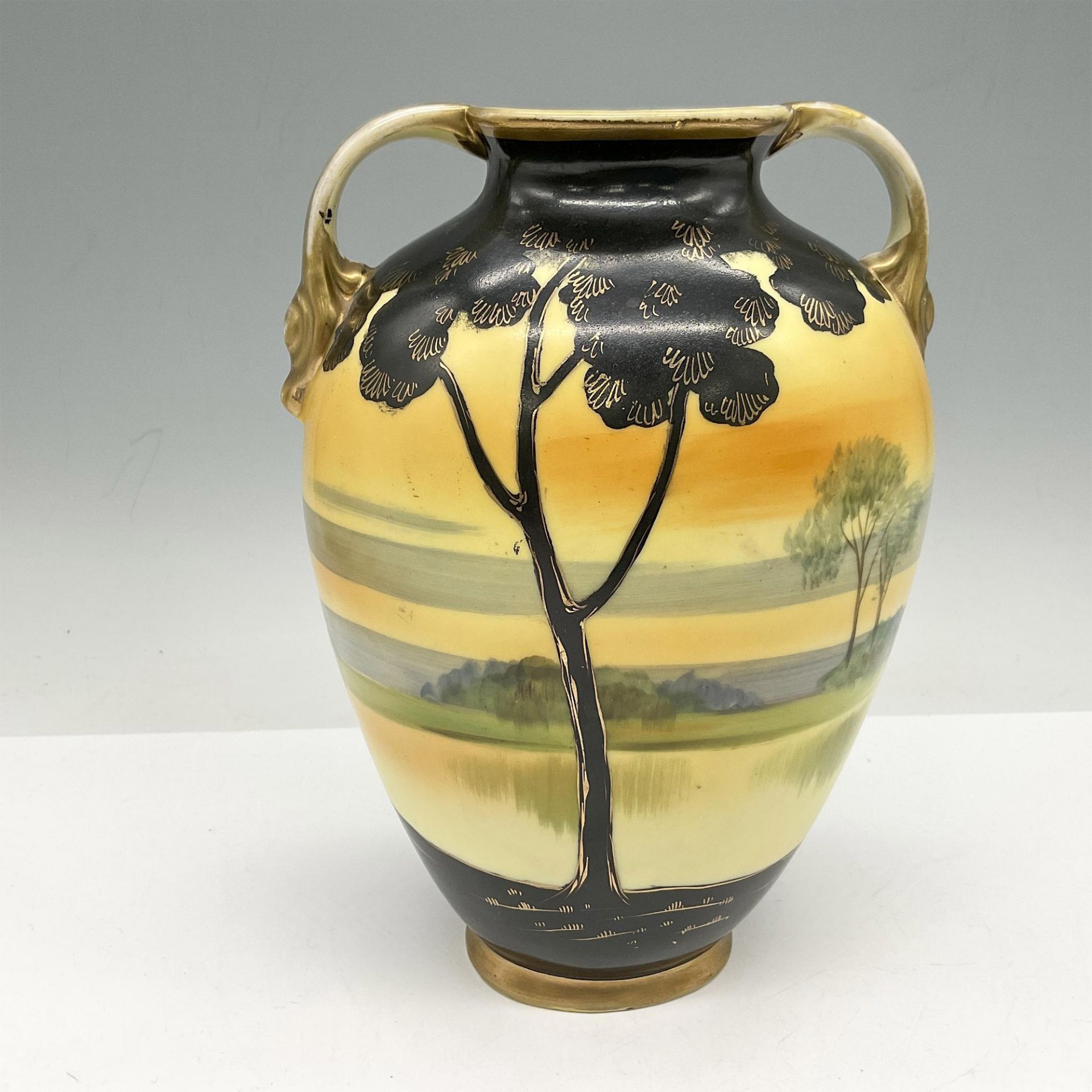 Vintage Nippon Porcelain Hand Painted Vase - Bild 2 aus 3