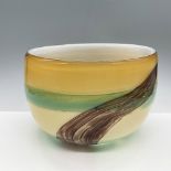 Modern Art Decorative Glass Bowl, Swirl Pattern