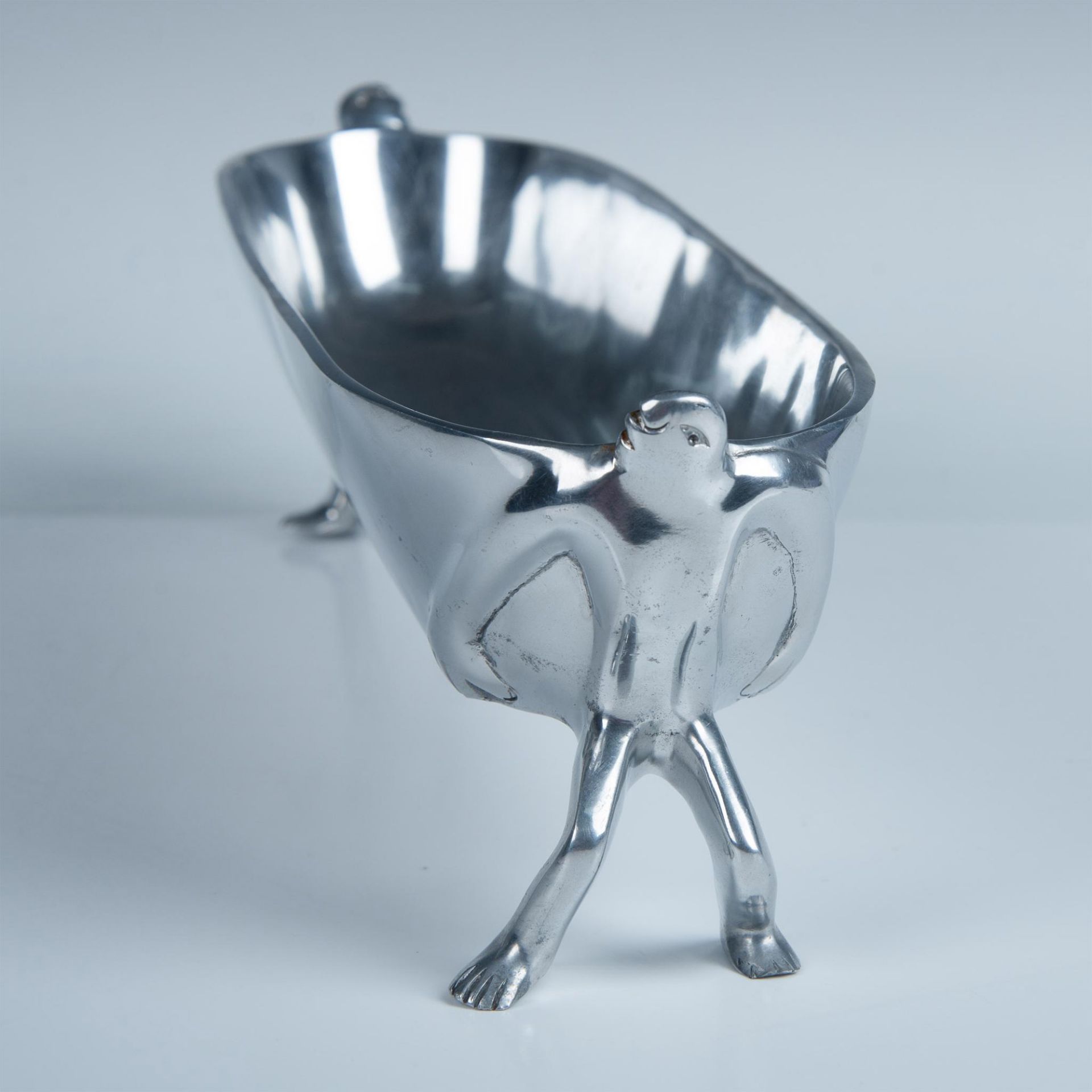 Carrol Boyes Aluminum Sculpture Dish, Push n Pull Trough - Image 5 of 9