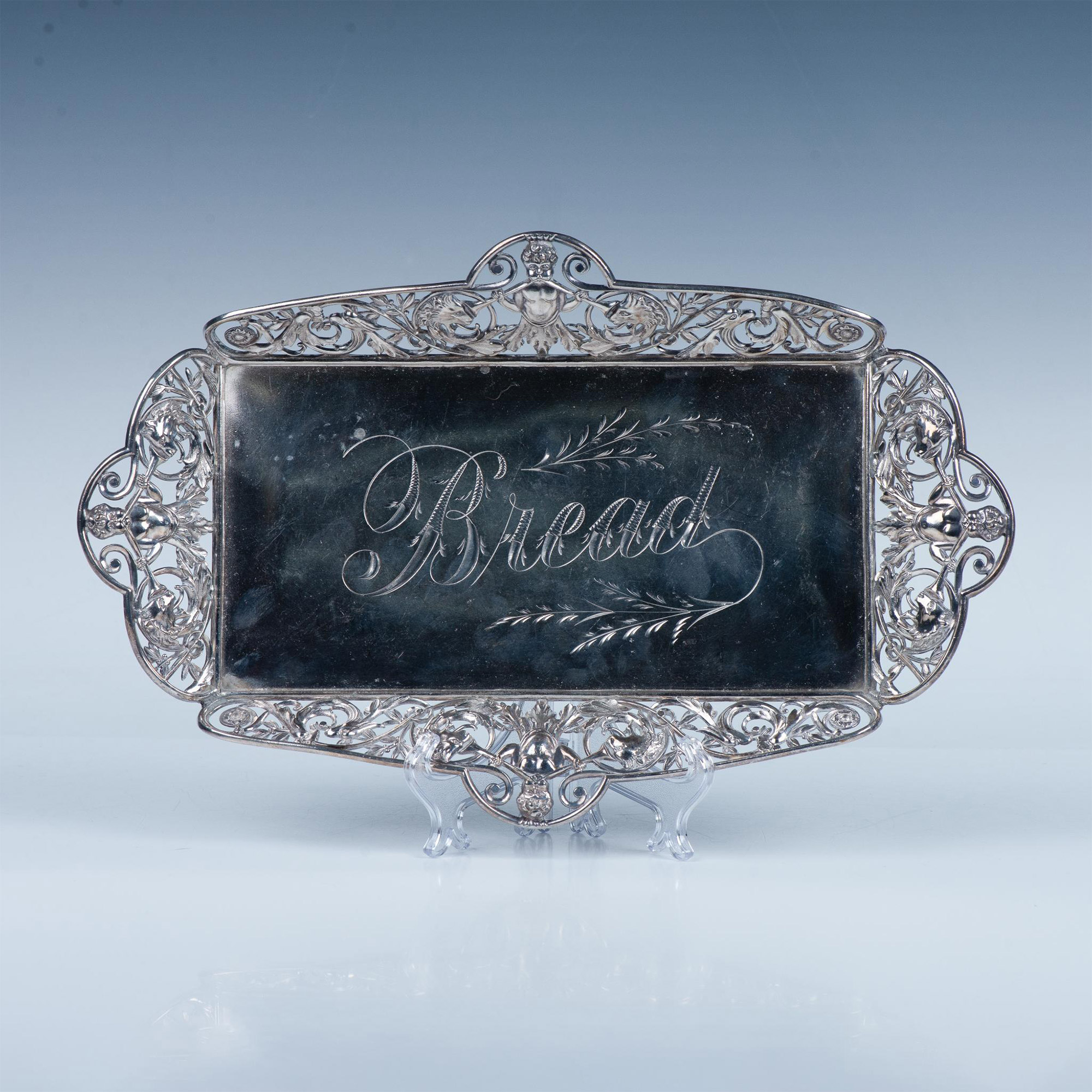 James W. Tufts Silver Plate Bread Tray - Image 2 of 5